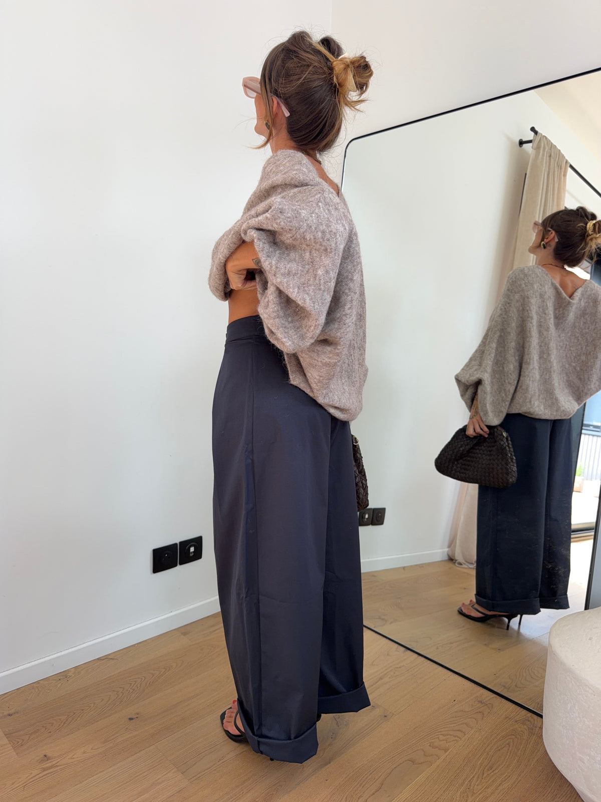 Pantalon droit - bleu
