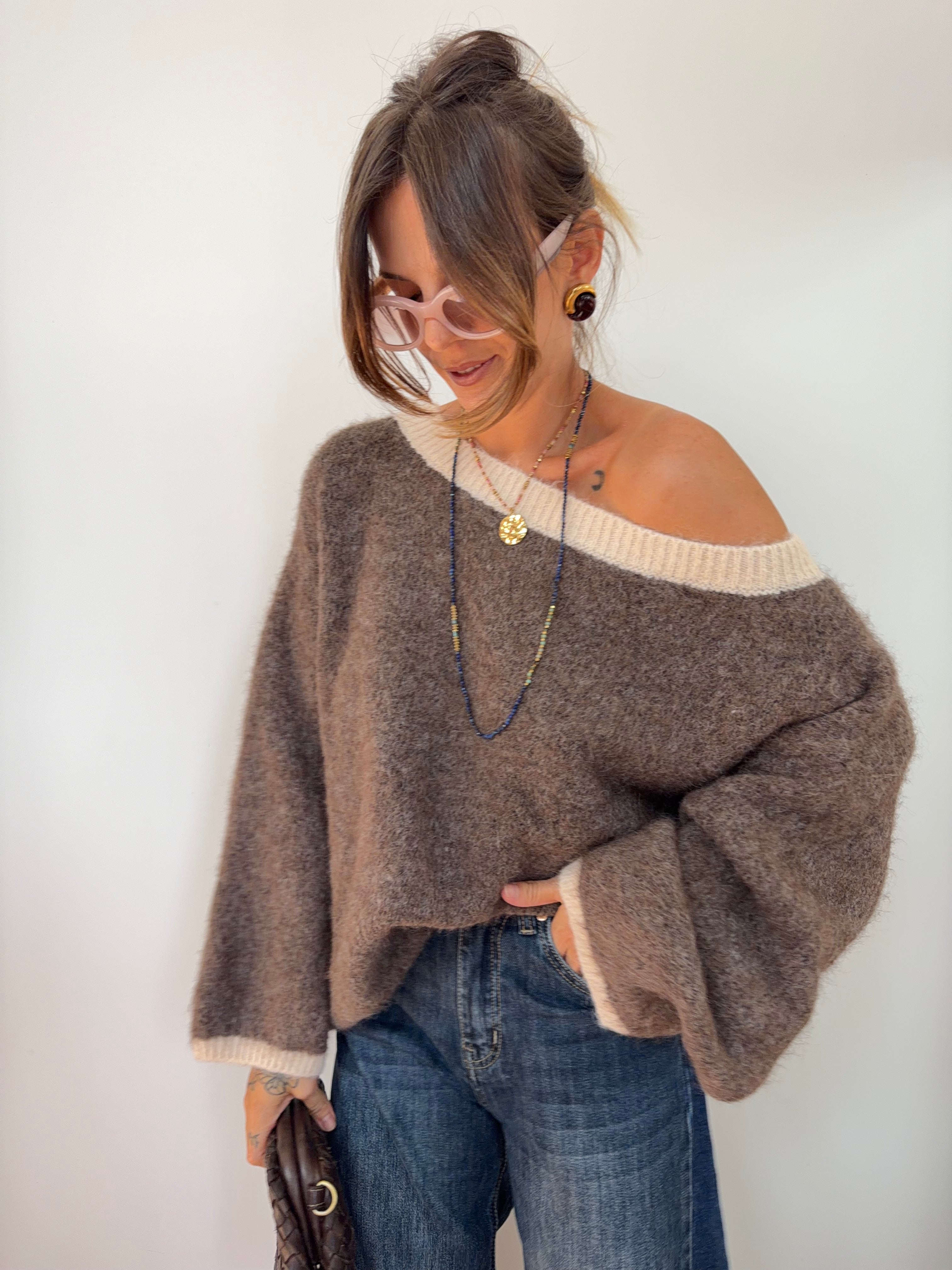 Pull Bali - moka et beige
