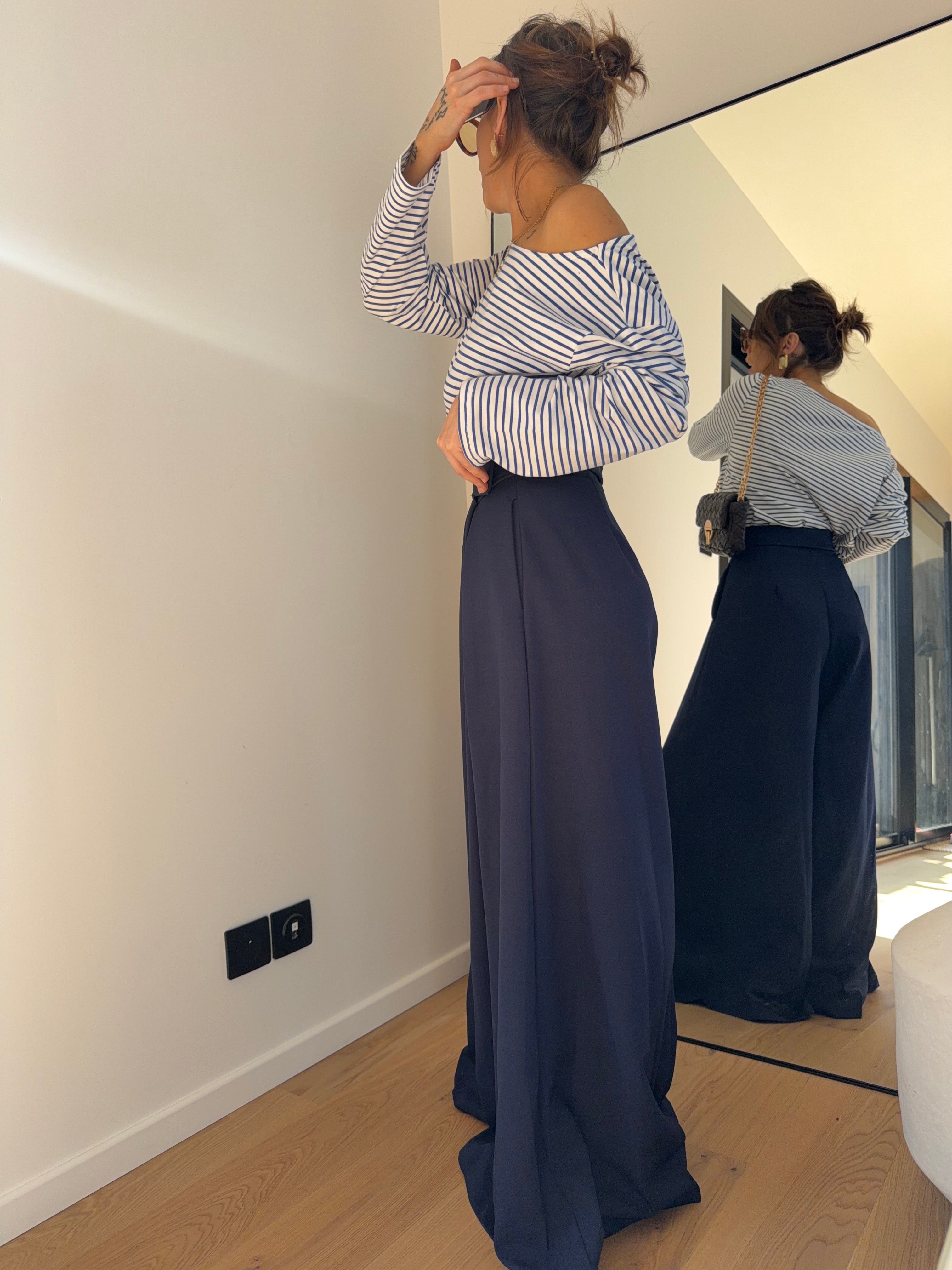 Pantalon à scratch - bleu
