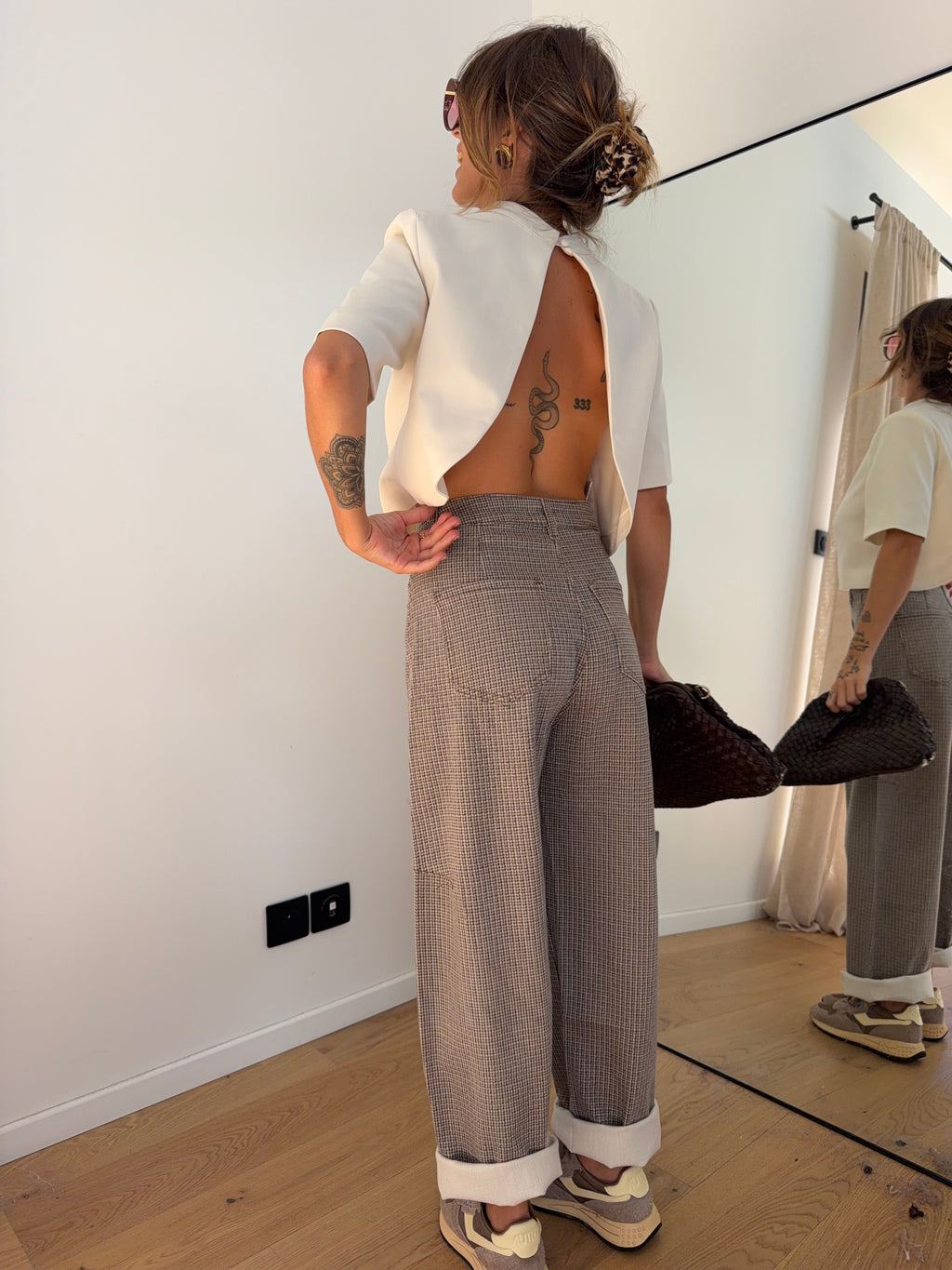 Jeans Mayron - pied de poule