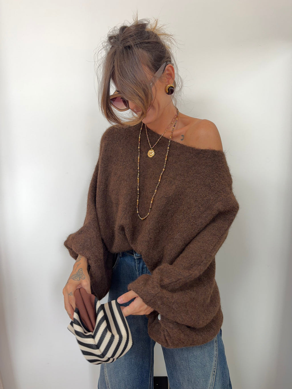 Pull oversize - chocolat