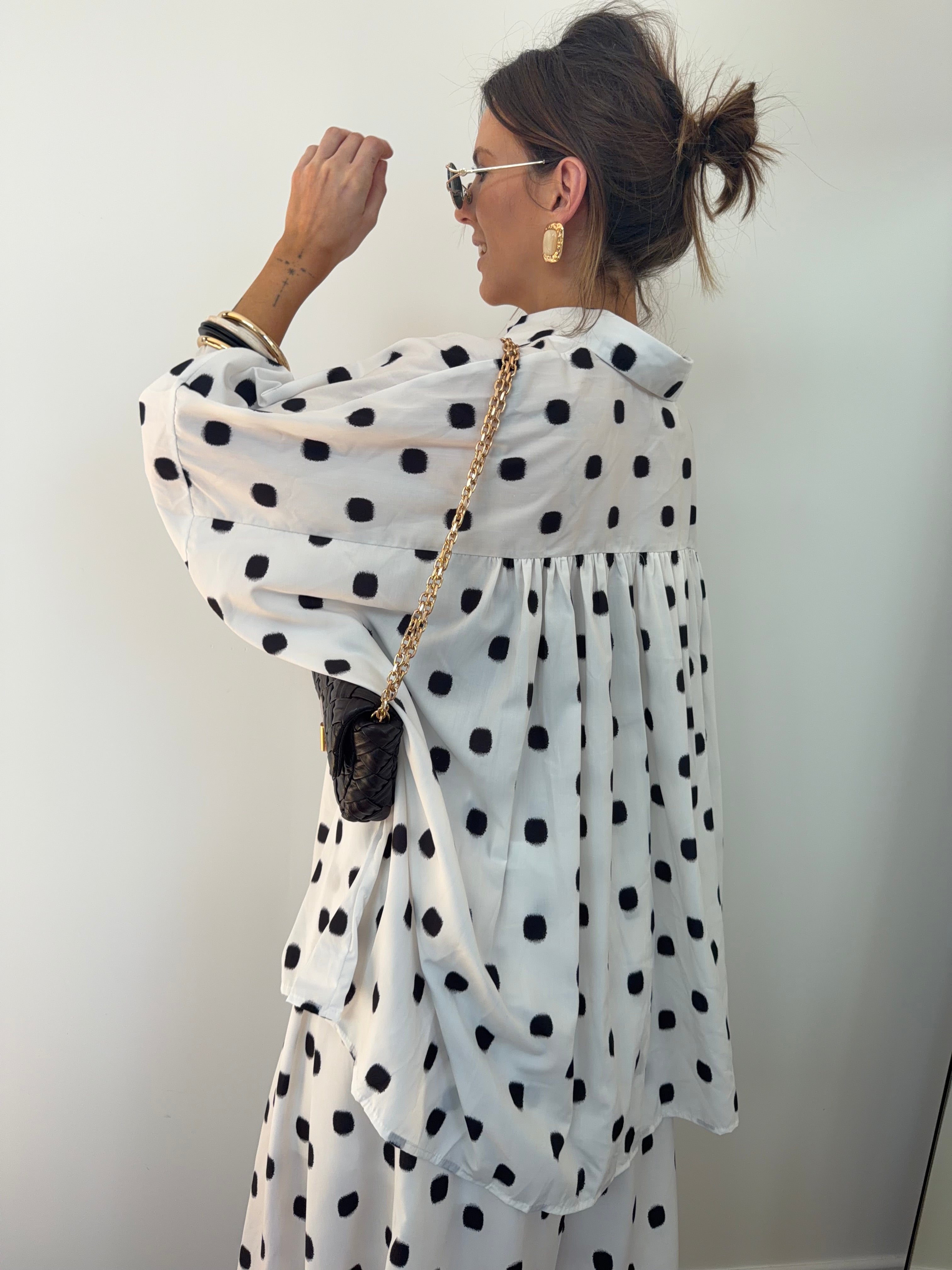 Chemise à gros pois