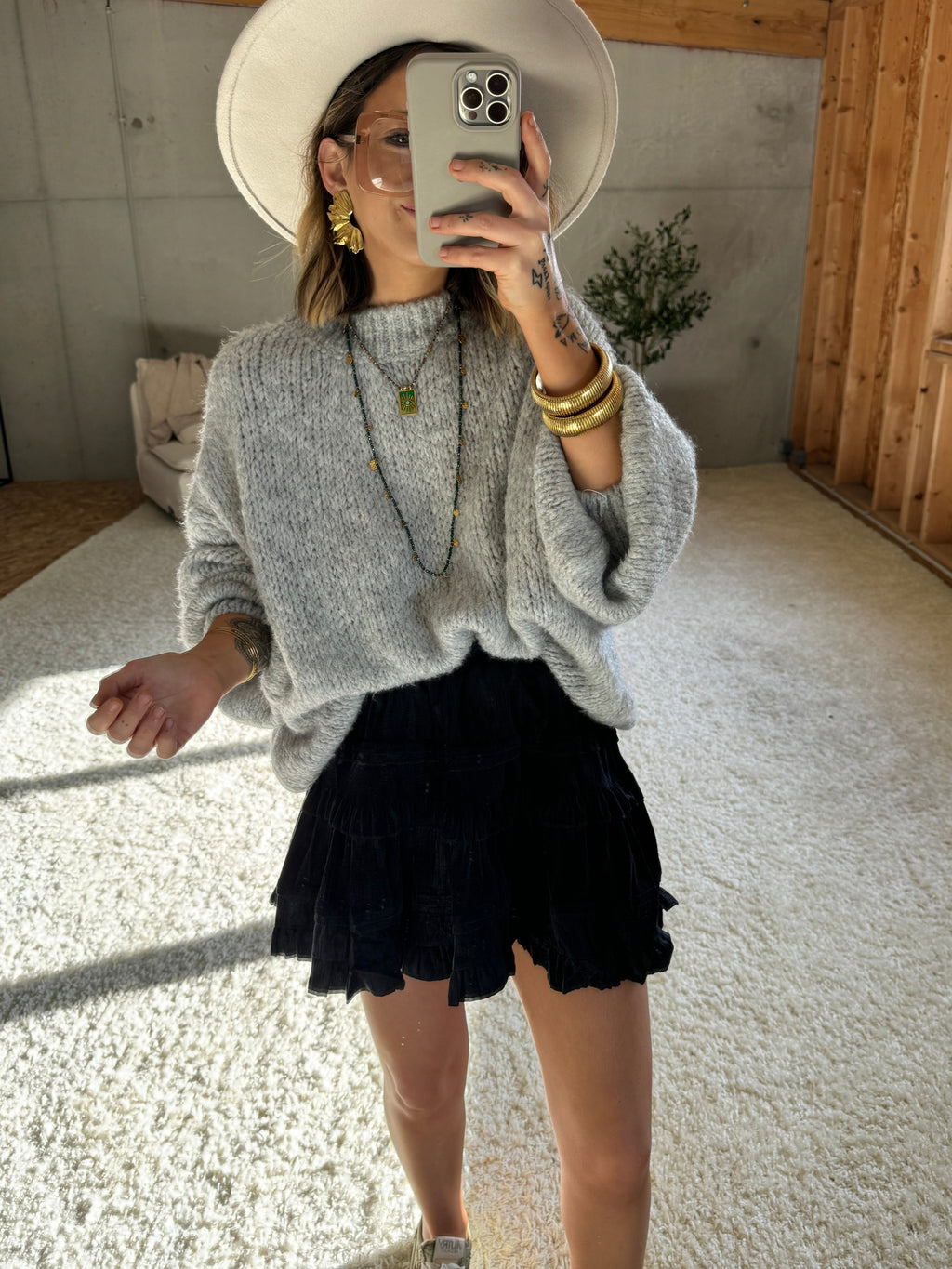 Jupe short - velours