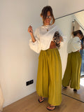 Pantalon en viscose - vert anis
