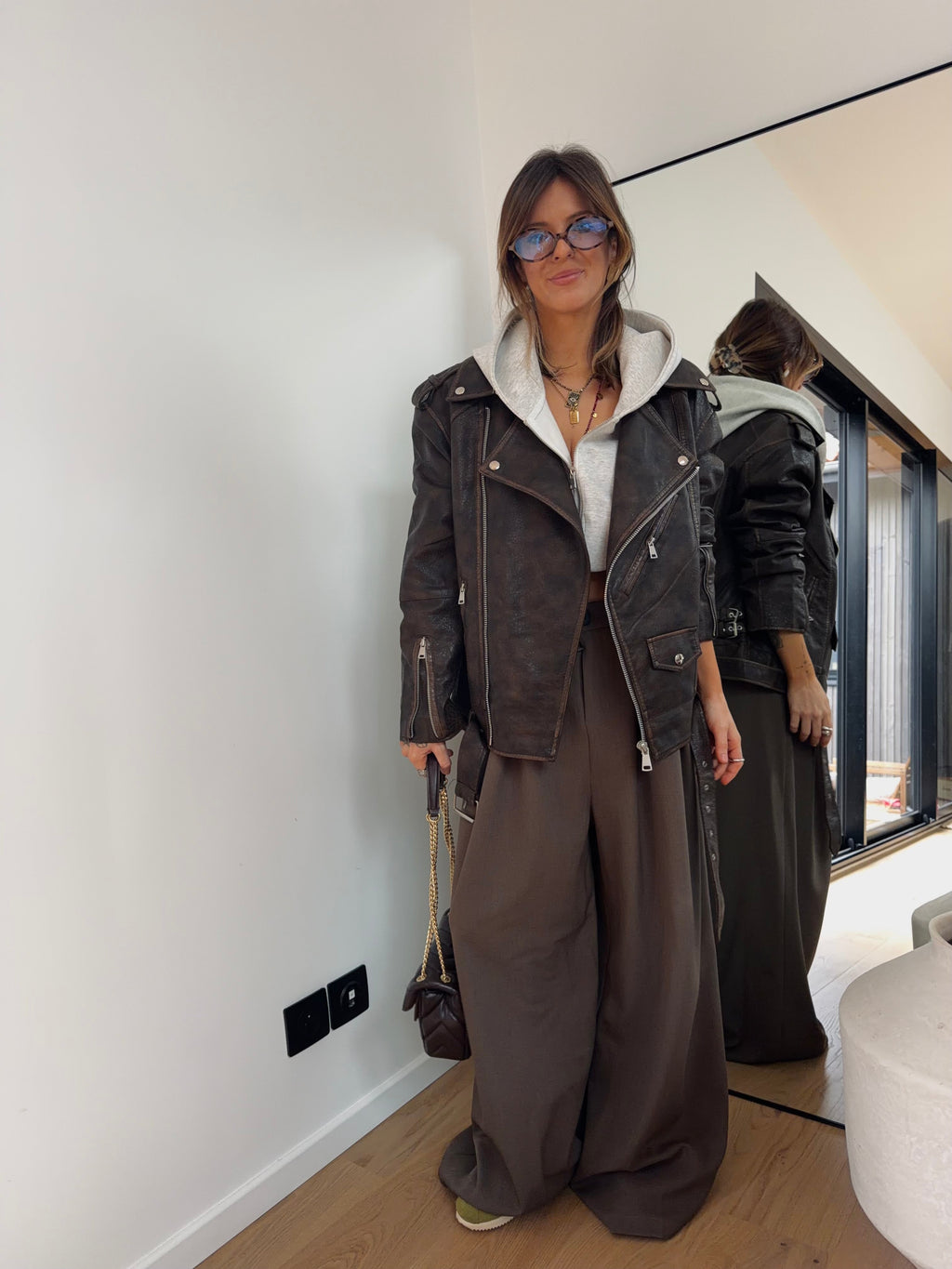 Perfecto oversize - marron chiné