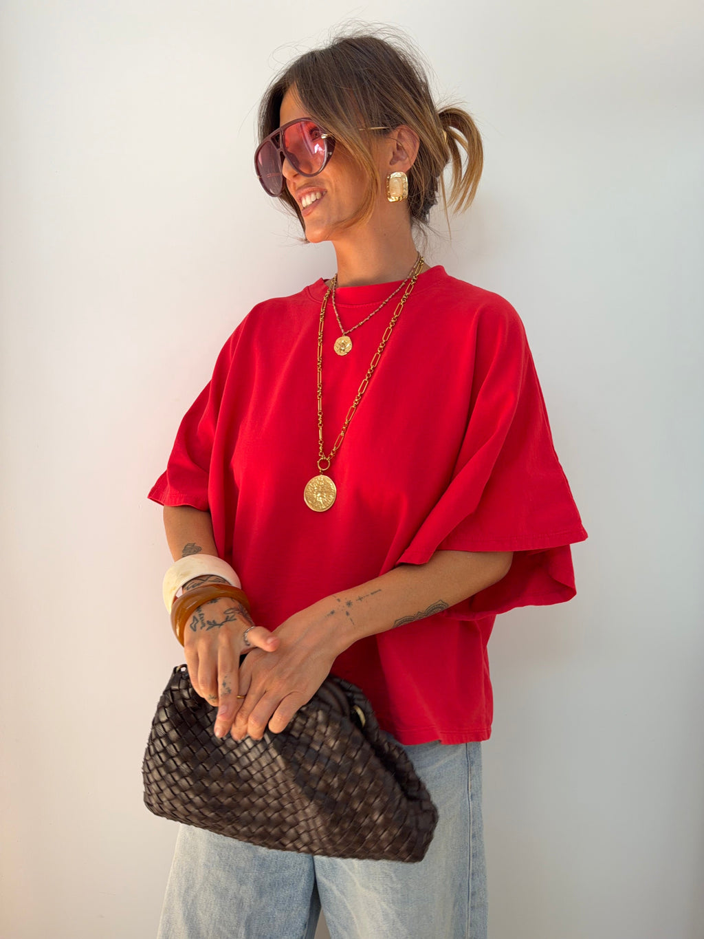 T-shirt épais parfait - rouge