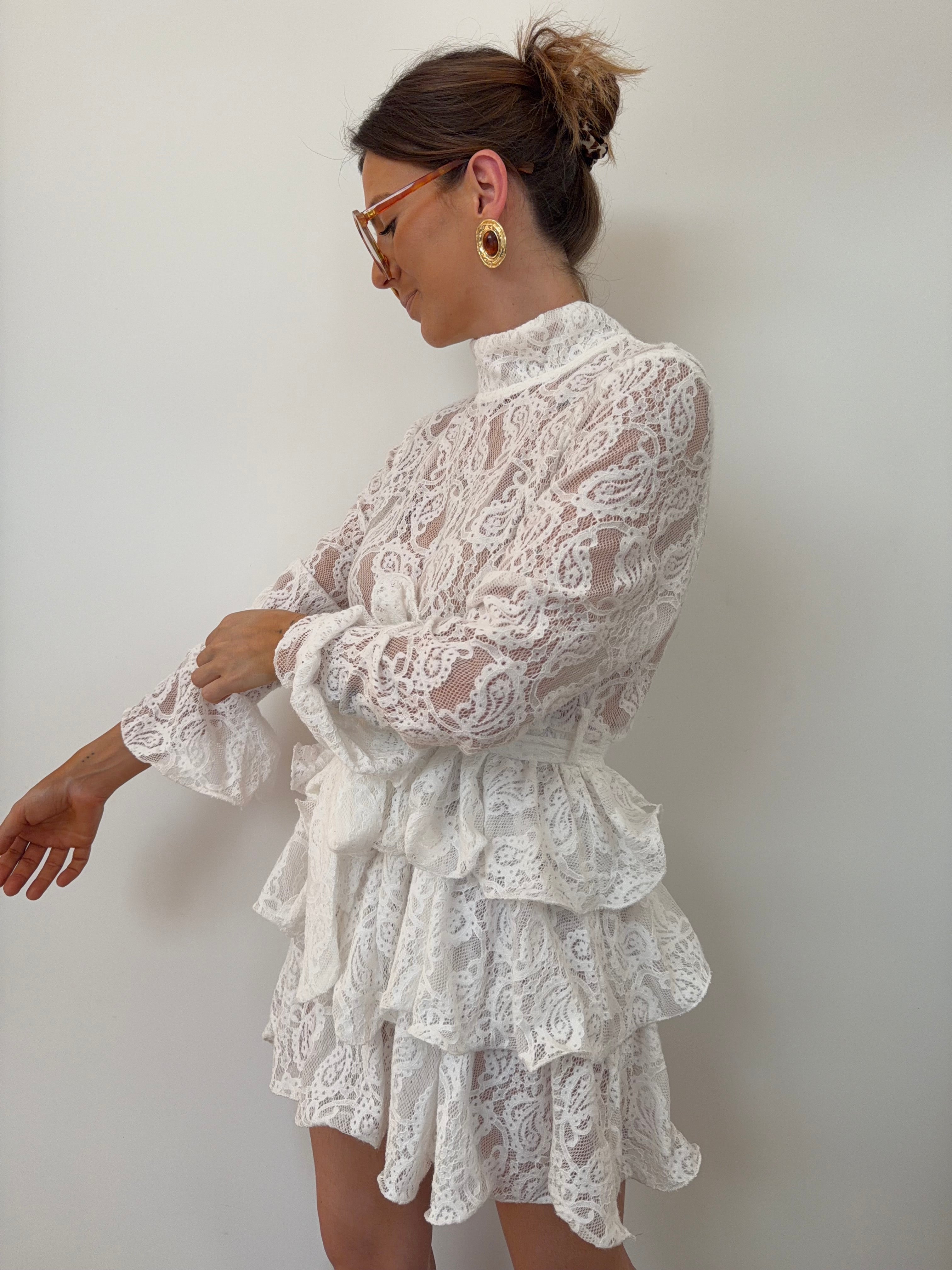 Robe dentelle - blanche