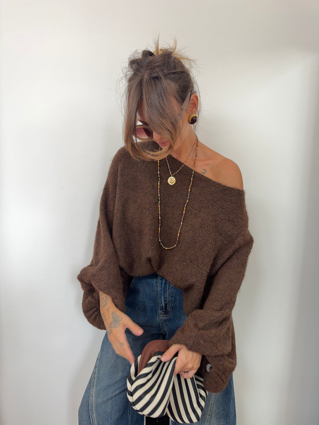 Pull oversize - chocolat
