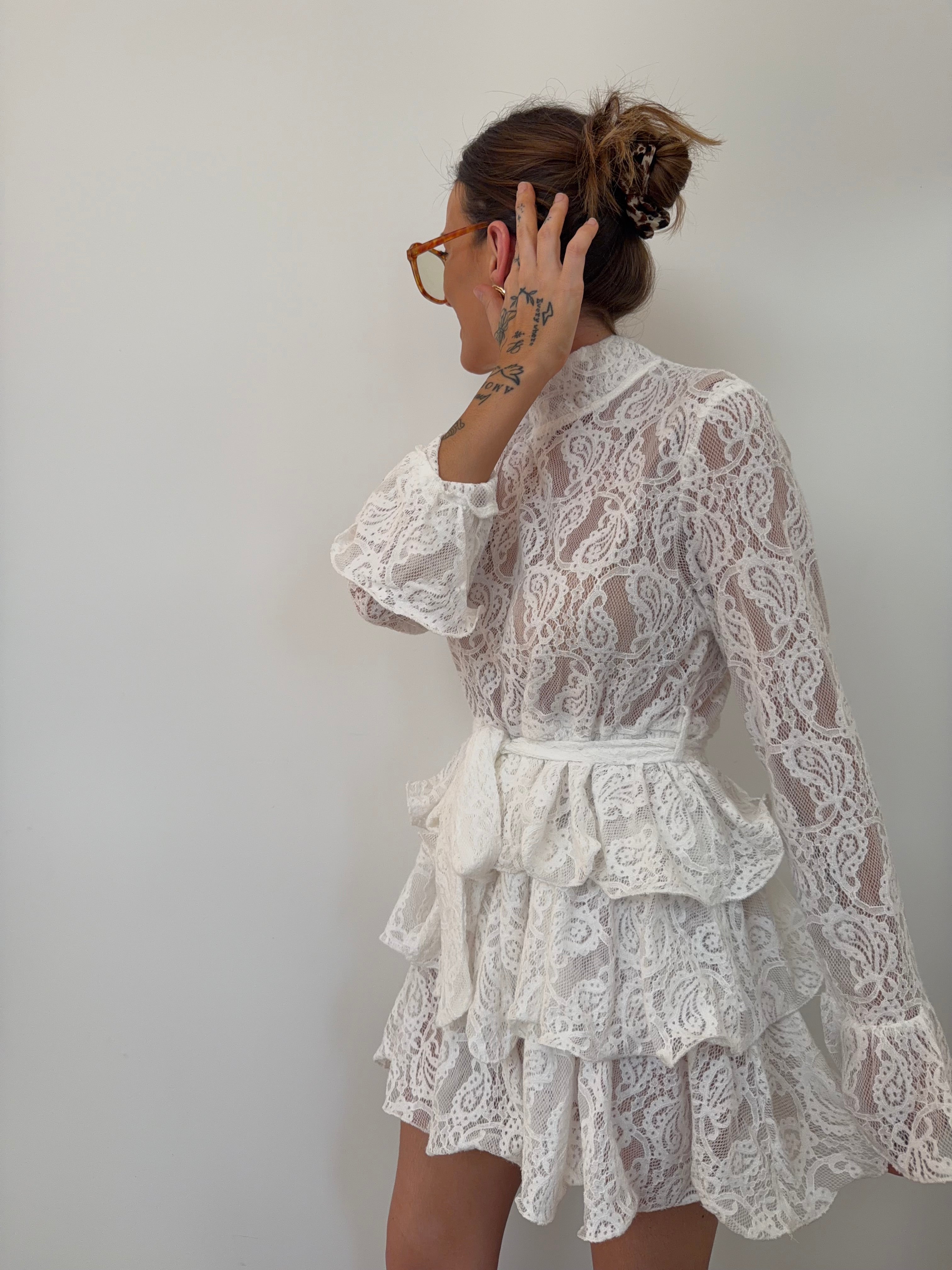 Robe dentelle - blanche