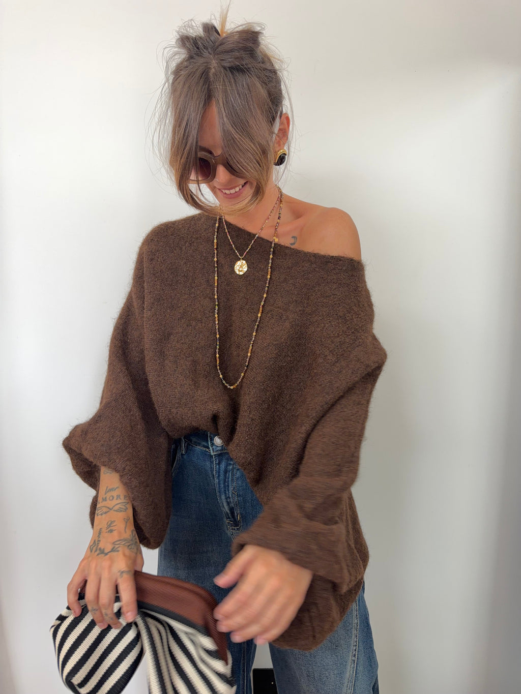 Pull oversize - chocolat