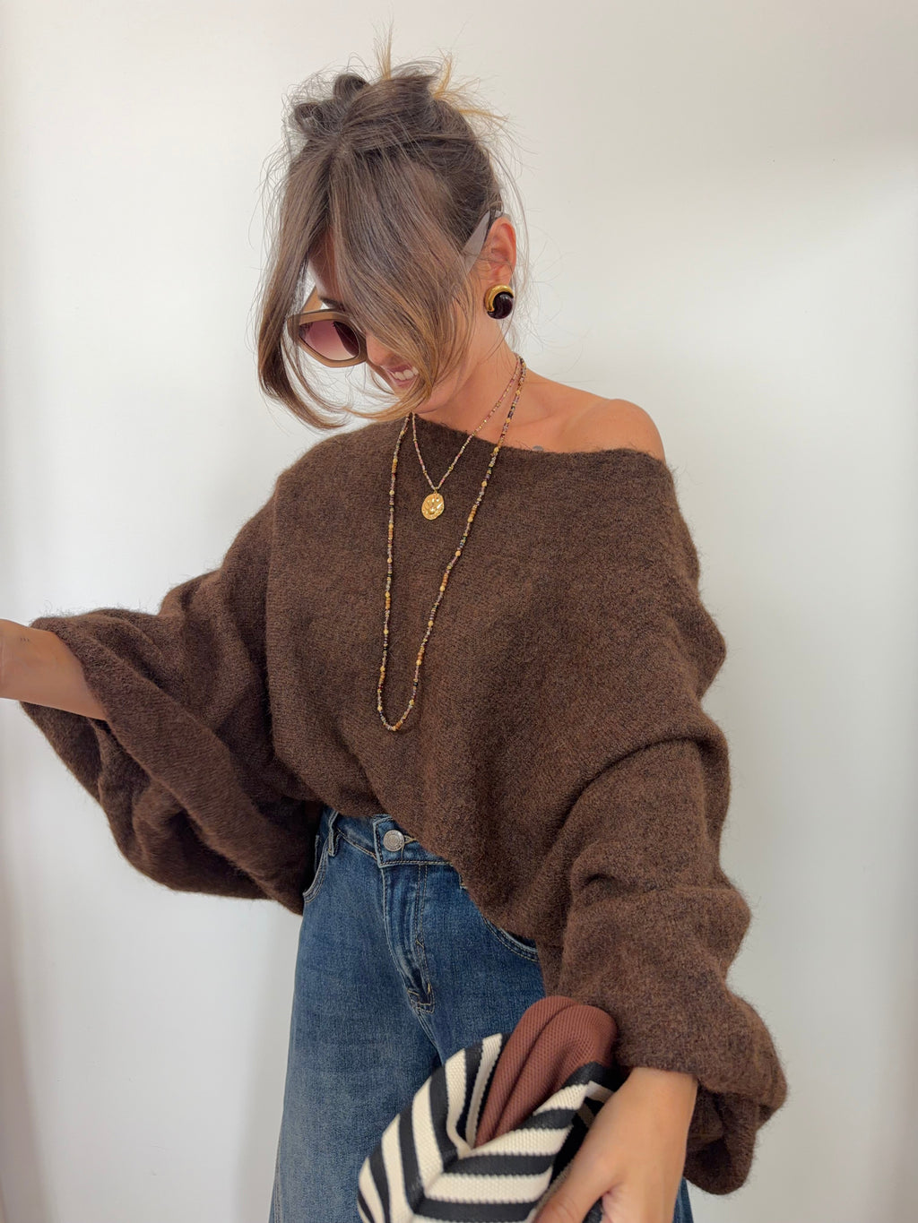 Pull oversize - chocolat