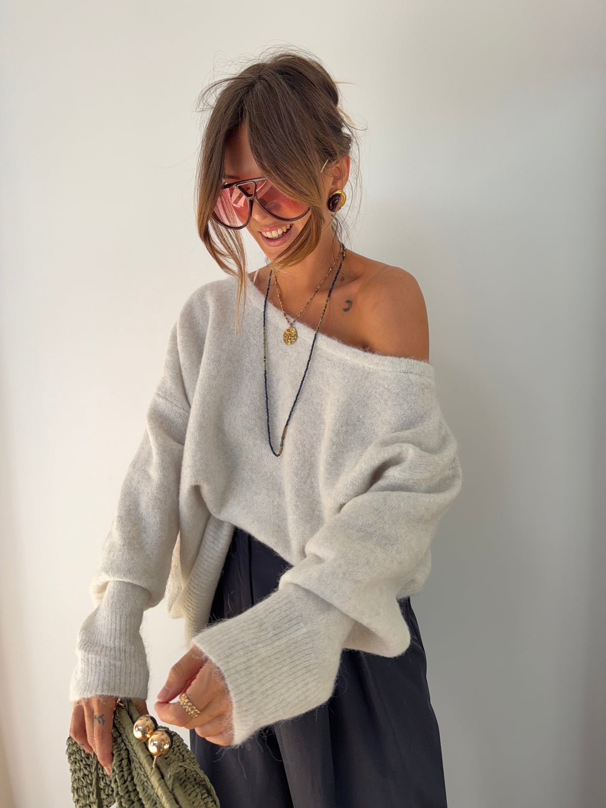 Pull Rome - gris chiné