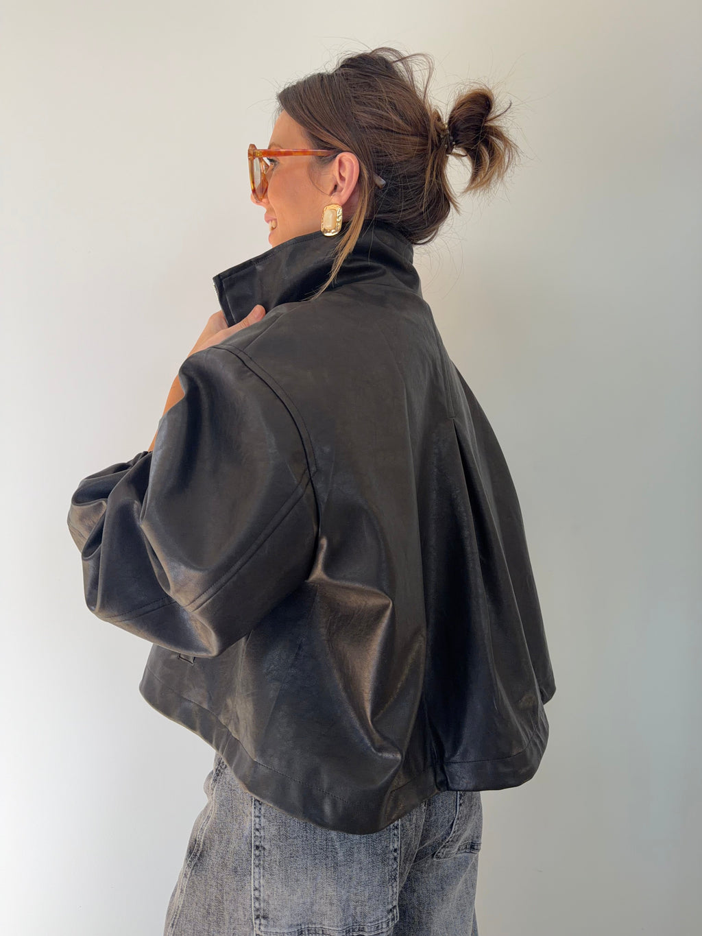 Veste similicuir - noire