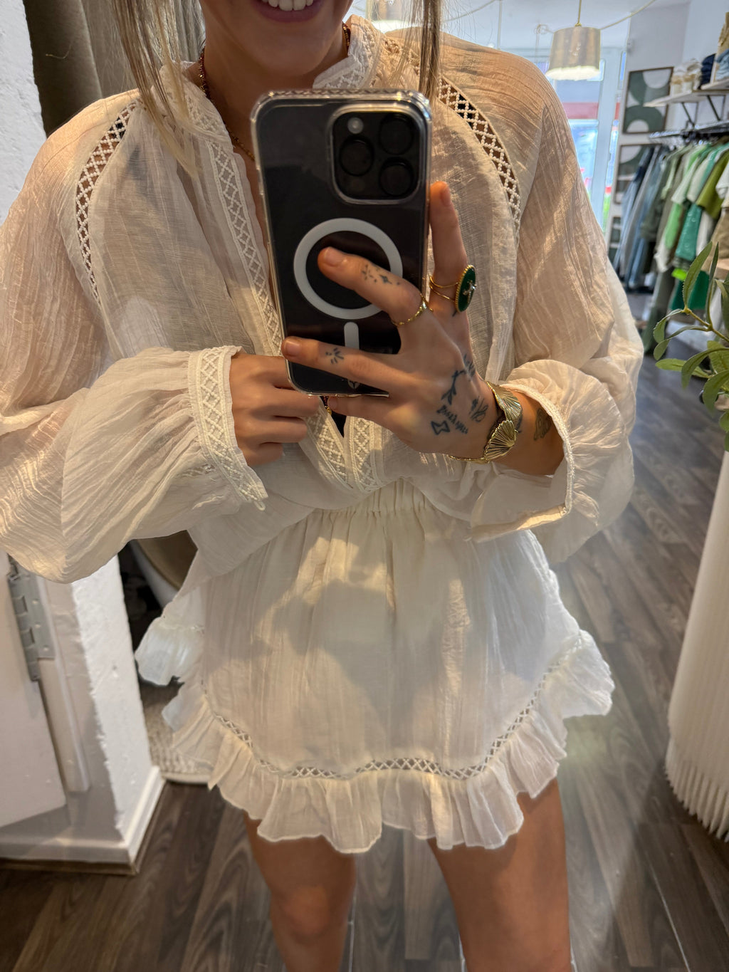 Chemise brodé - écru