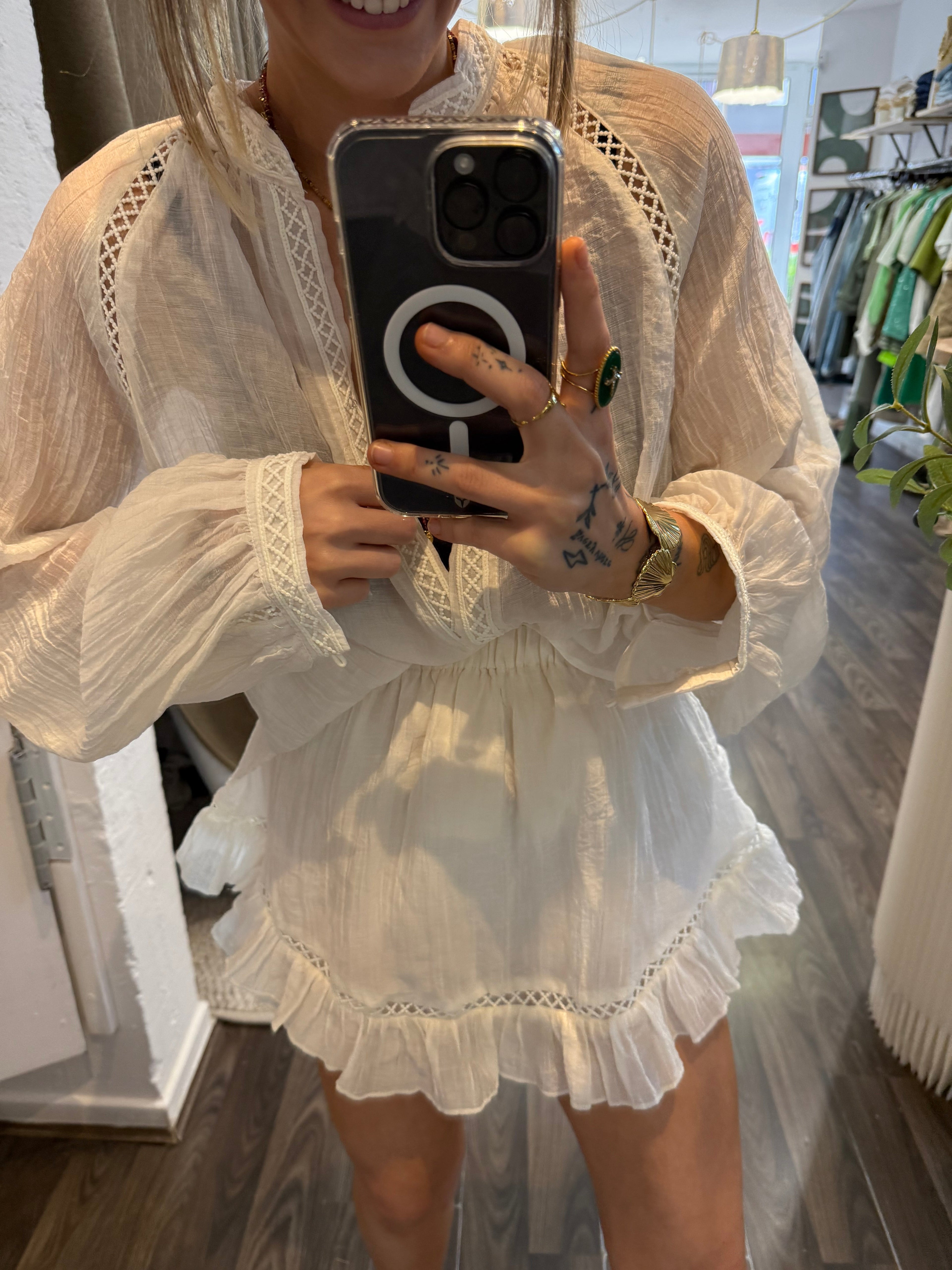 Chemise brodé - écru