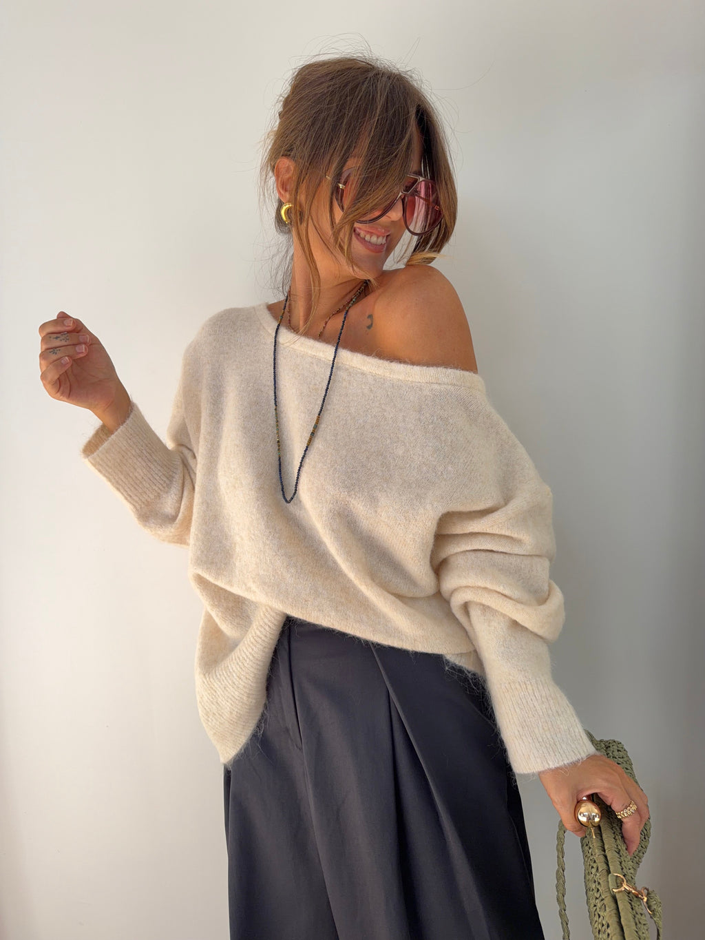 Pull Rome - beige chiné