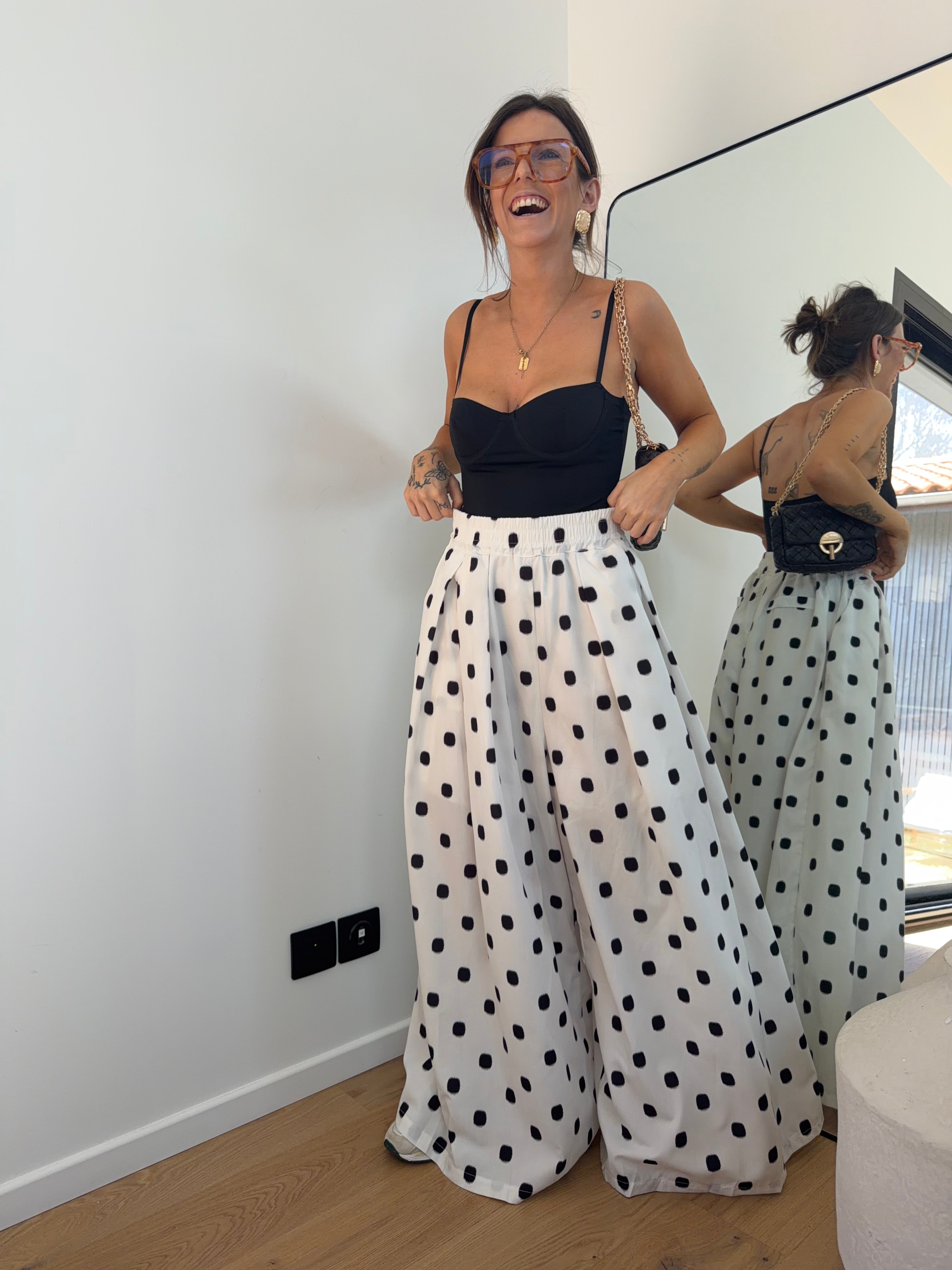 Pantalon à gros pois