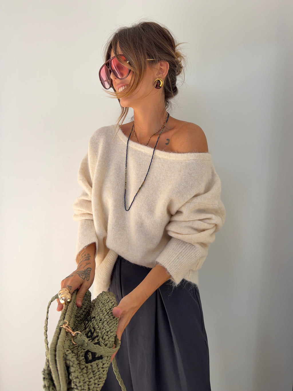 Pull Rome - beige chiné