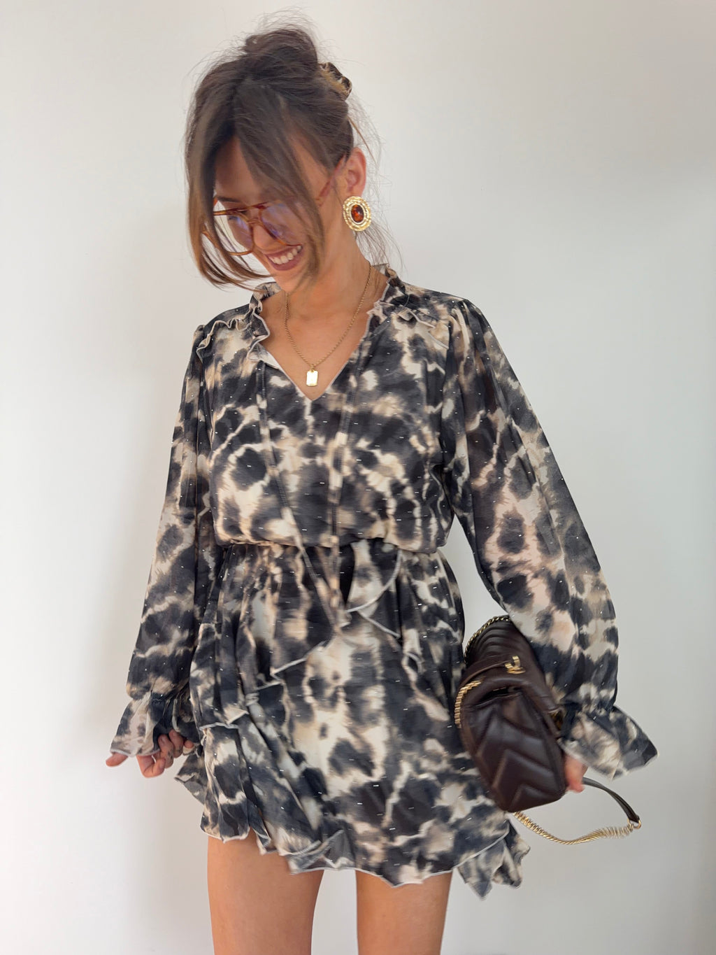 Robe à volants et strass