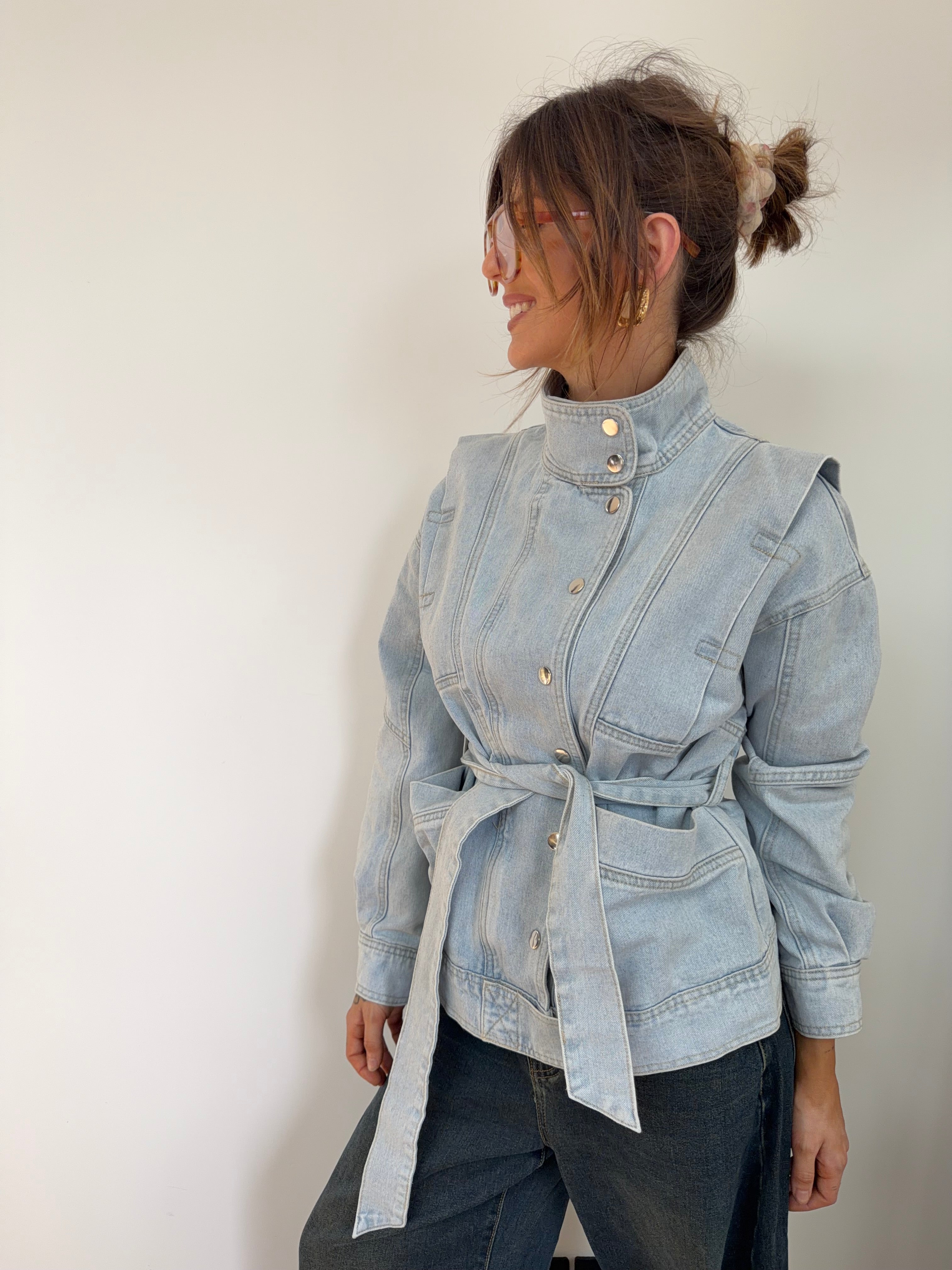 Veste à noeud - bleu clair
