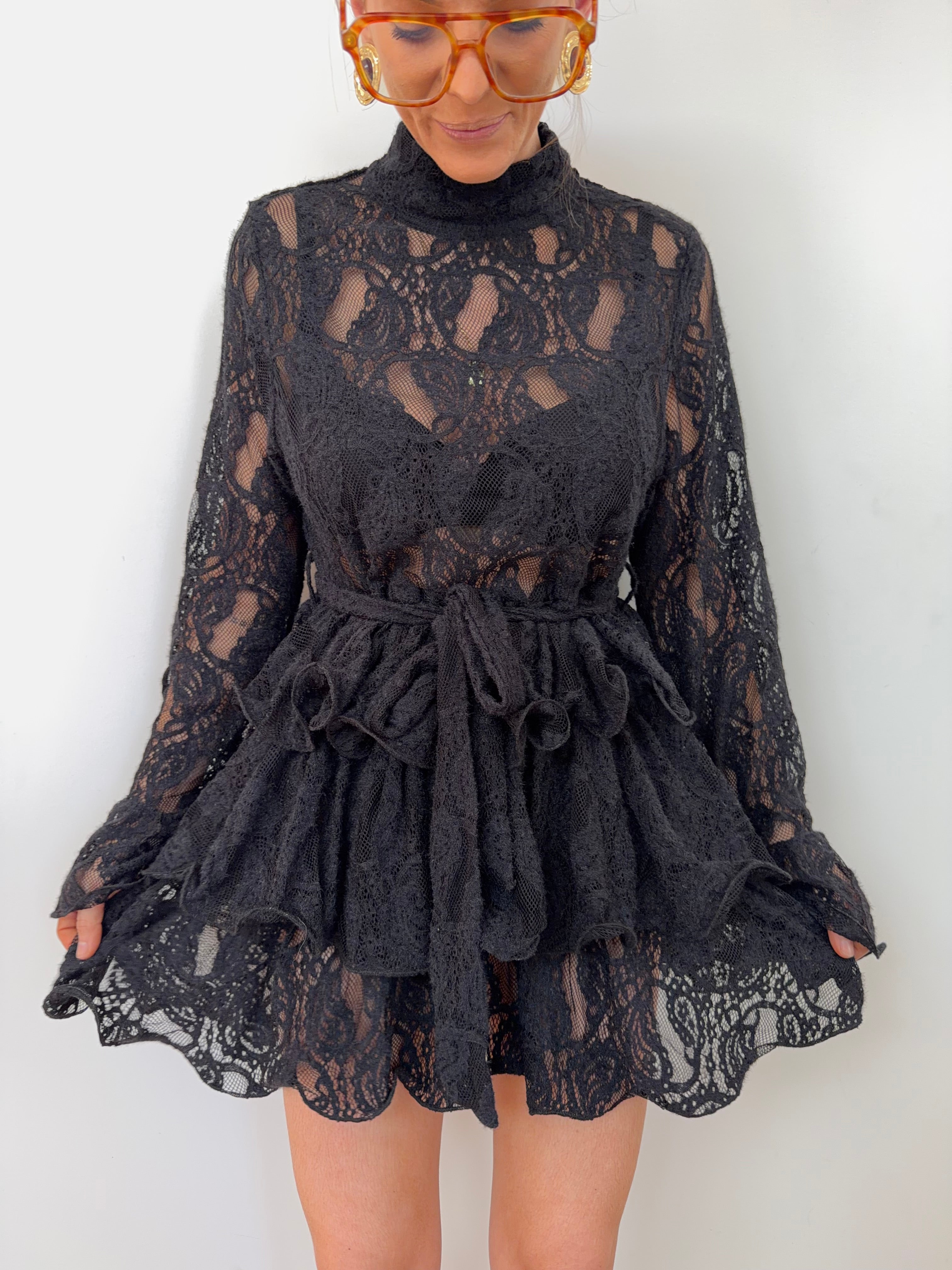 Robe dentelle - noire