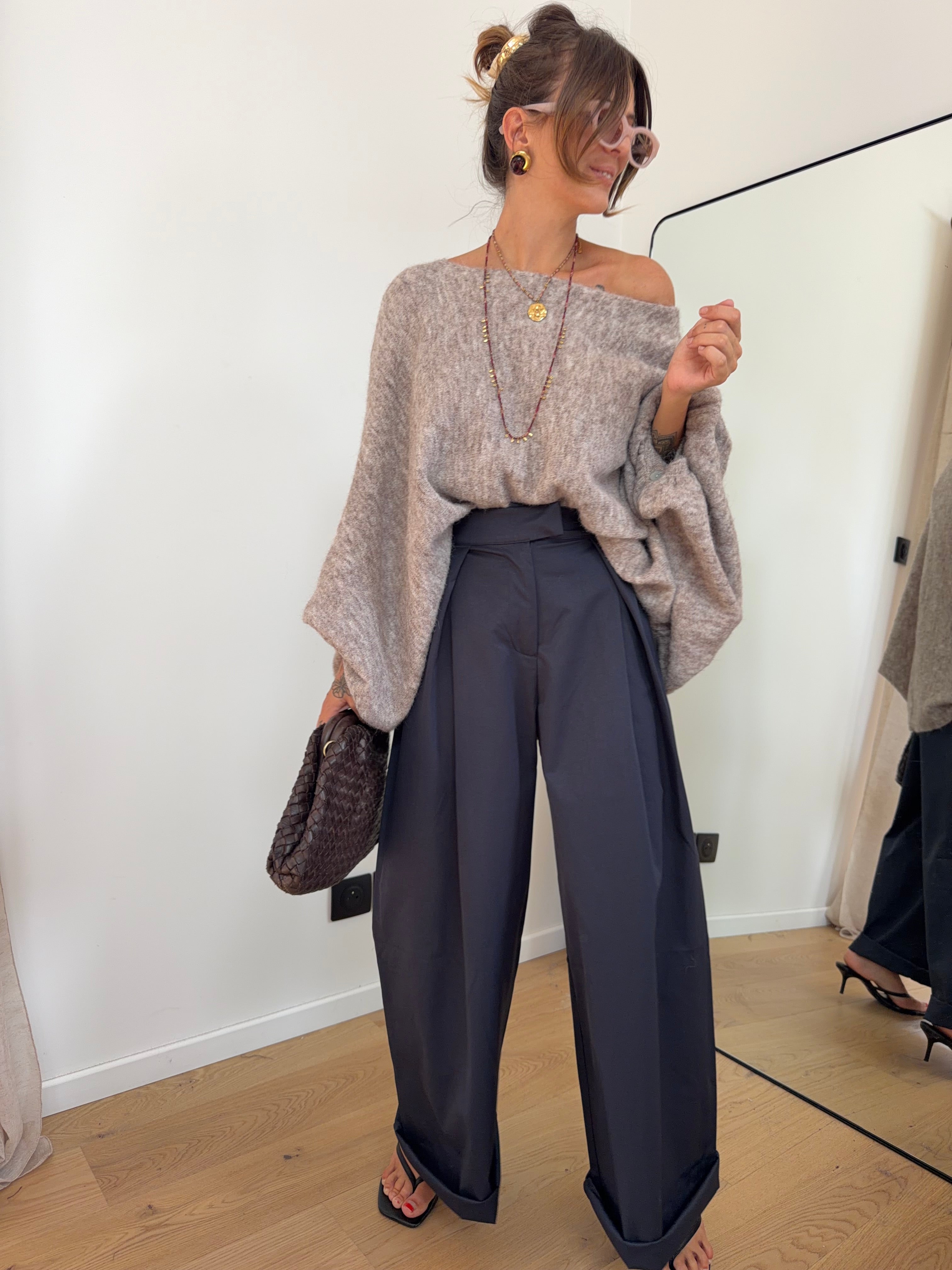 Pantalon droit - bleu