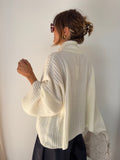 Veste cotelée - blanche