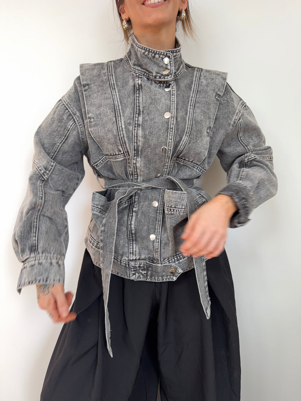 Veste à noeud - grise