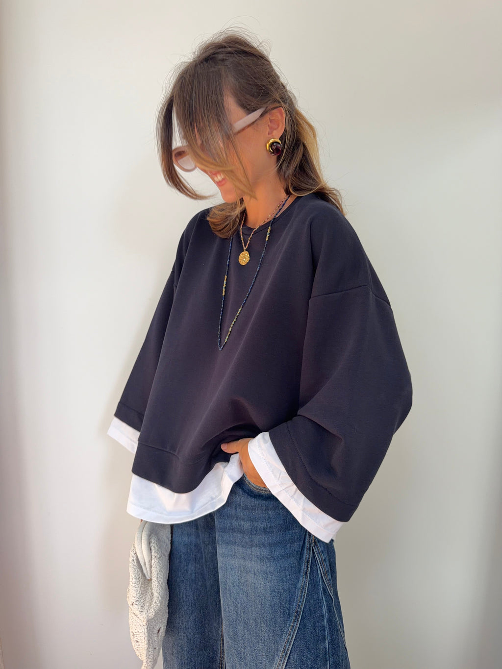 Double t-shirt - bleu