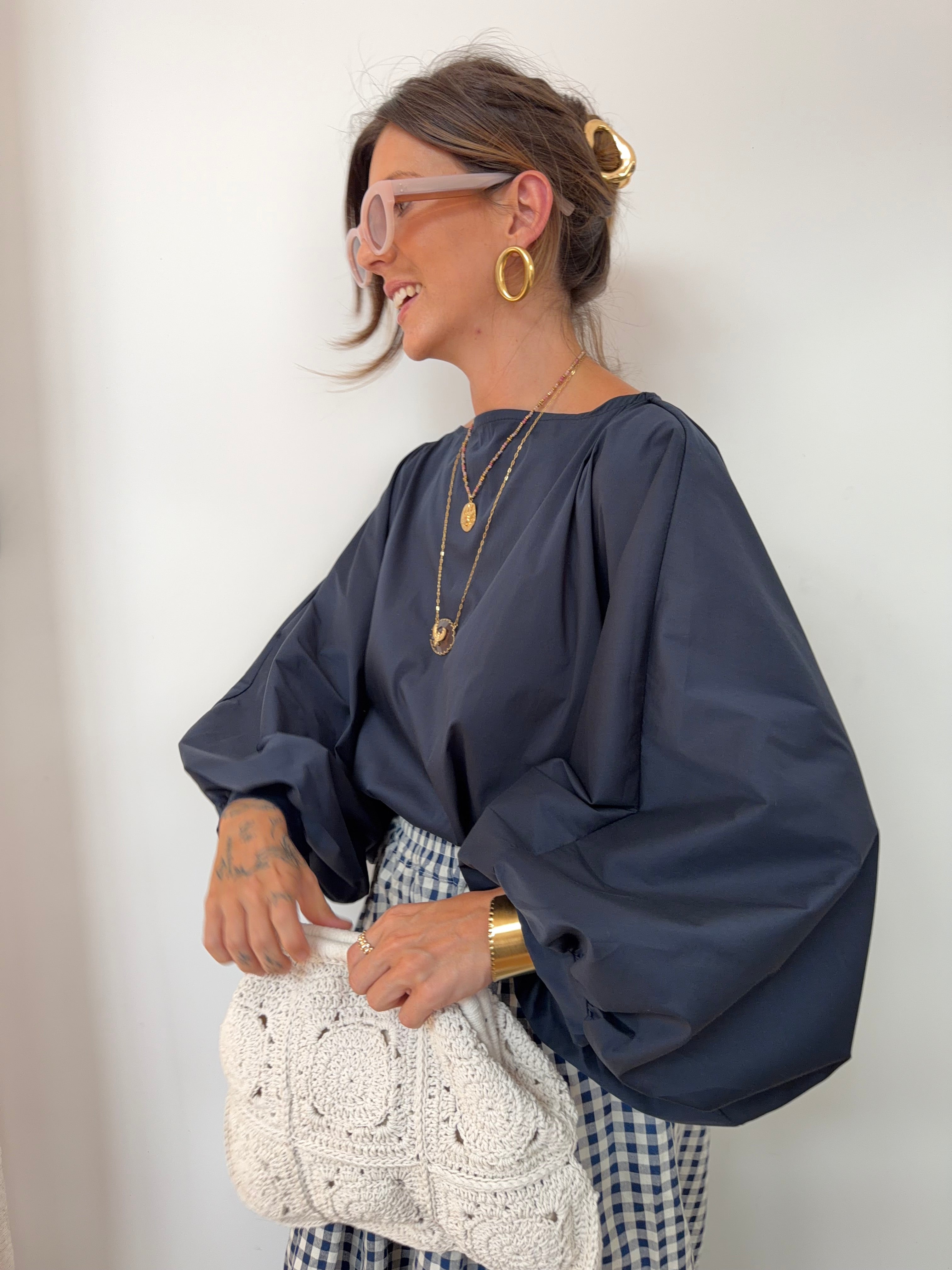 Blouse Elia - bleu marine