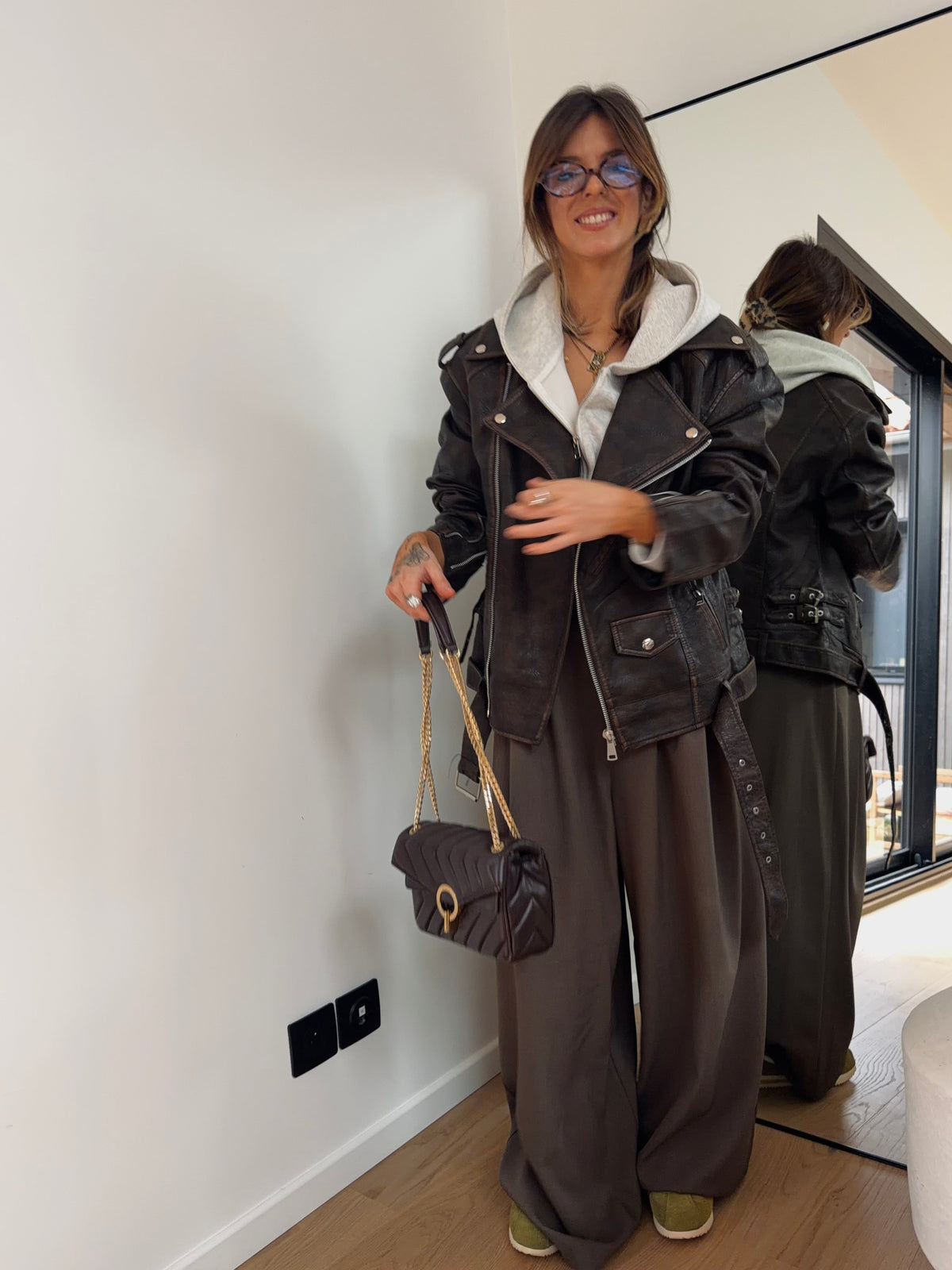 Perfecto oversize - marron chiné
