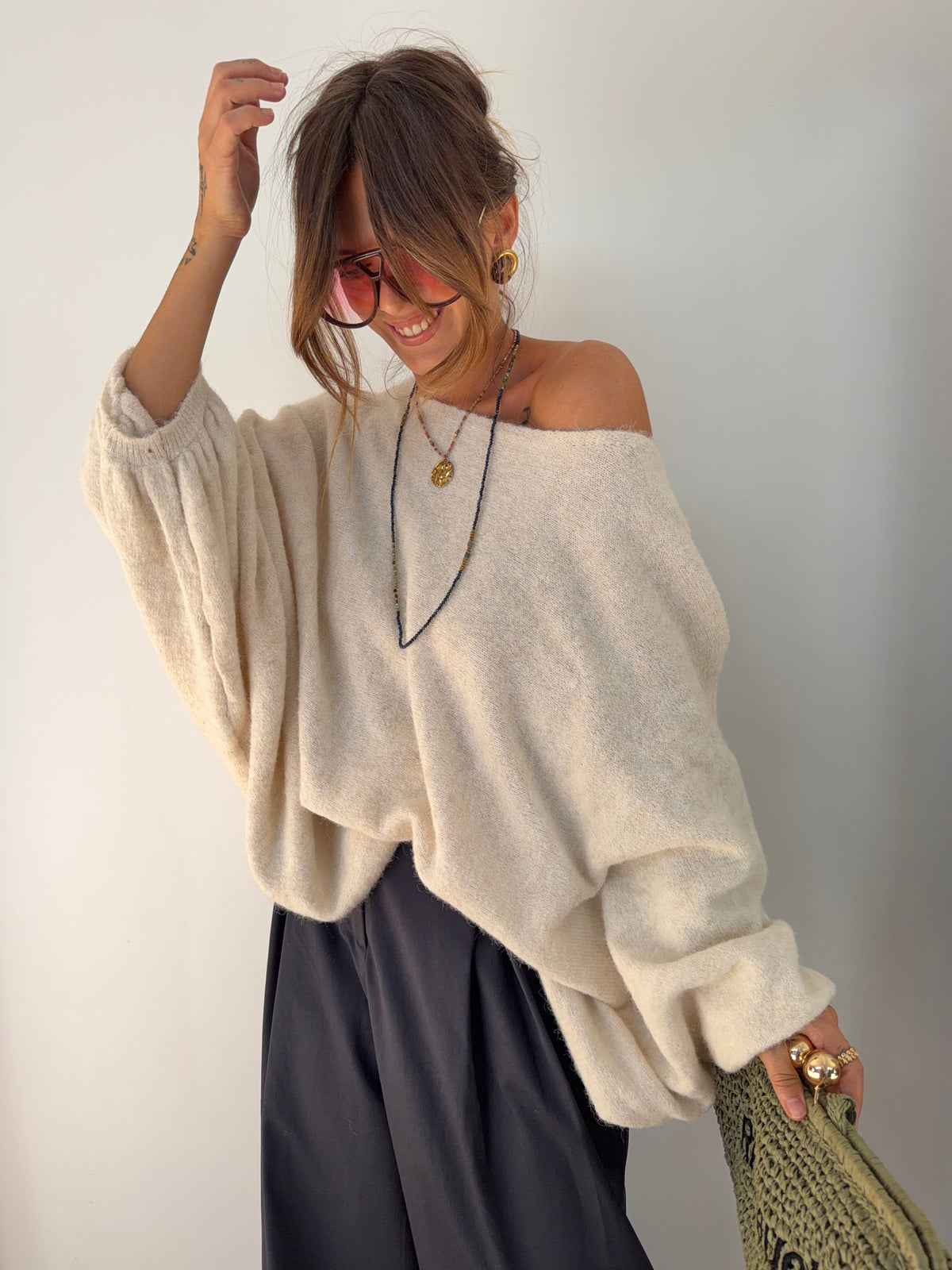 Pull oversize - beige