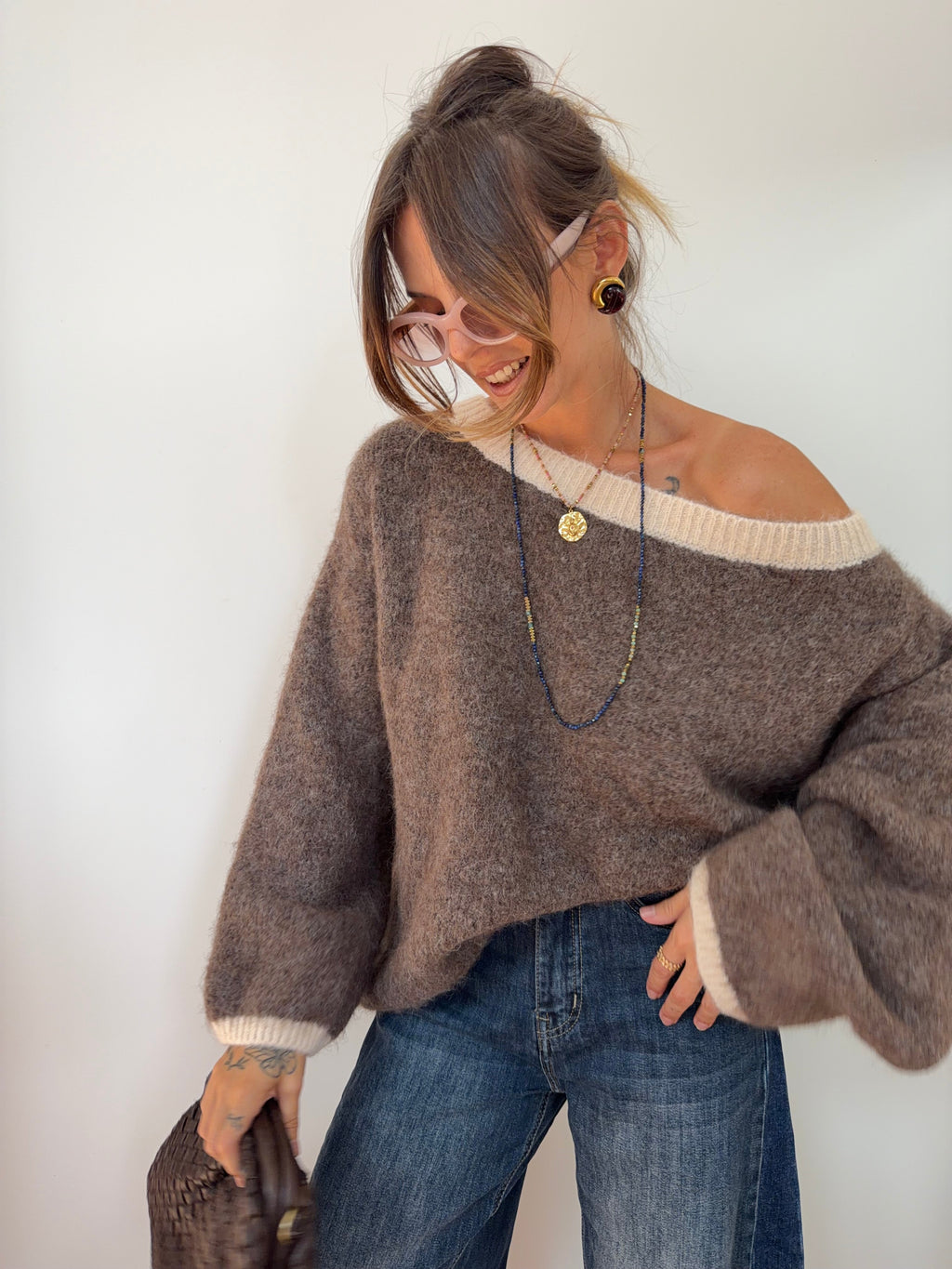 Pull Bali - moka et beige
