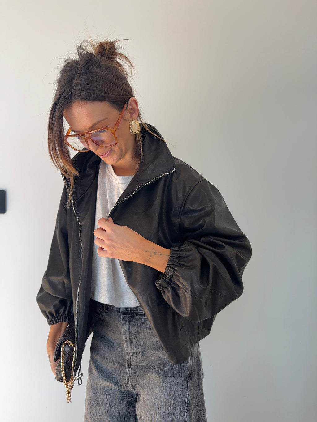 Veste similicuir - noire