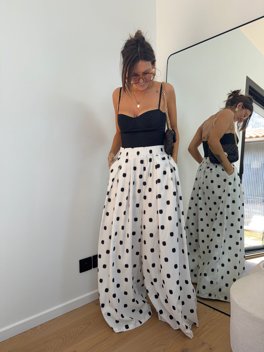 Pantalon à gros pois