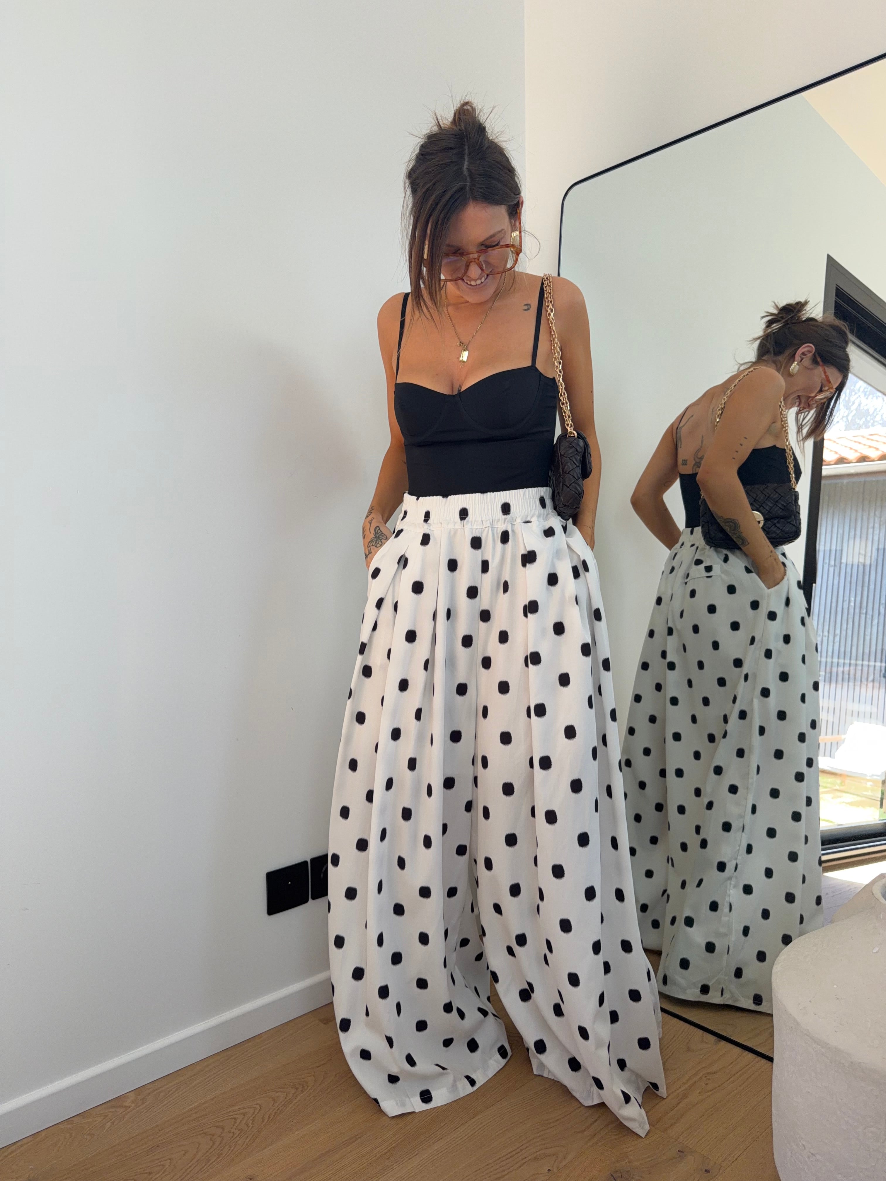 Pantalon à gros pois