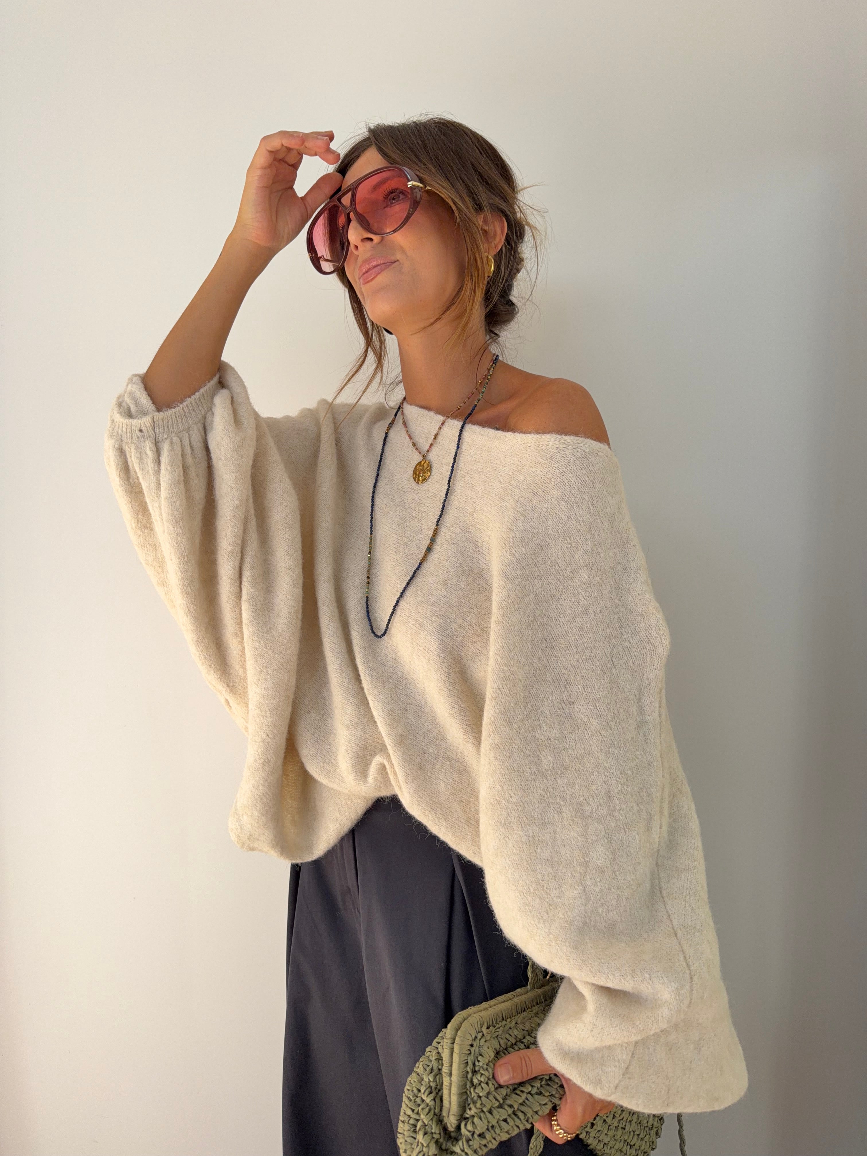 Pull oversize - beige