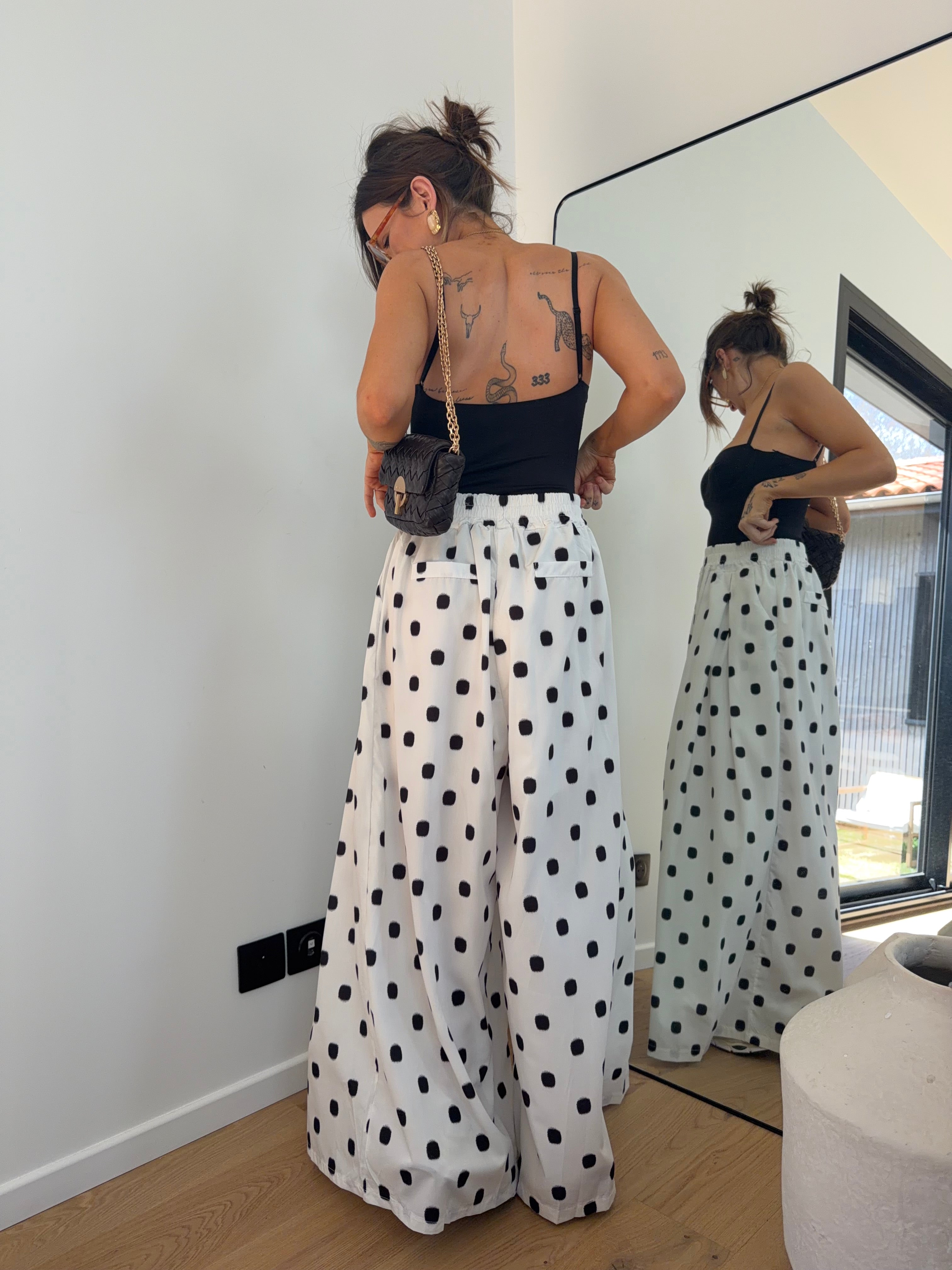 Pantalon à gros pois