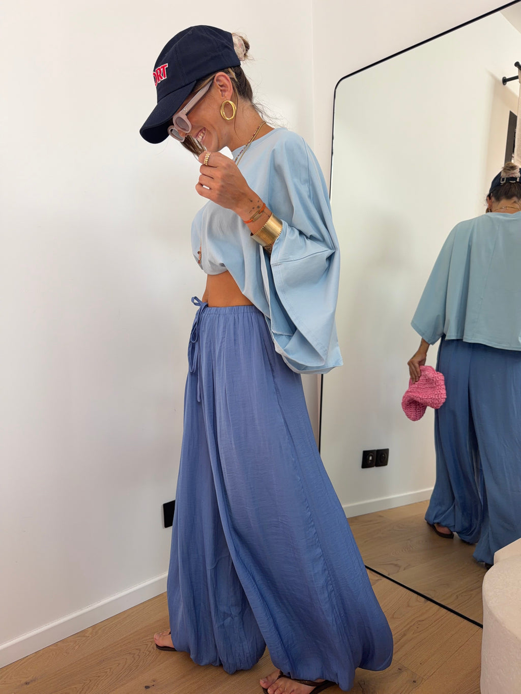 Pantalon ballon Liz - bleu