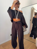 Pantalon à revers - noir