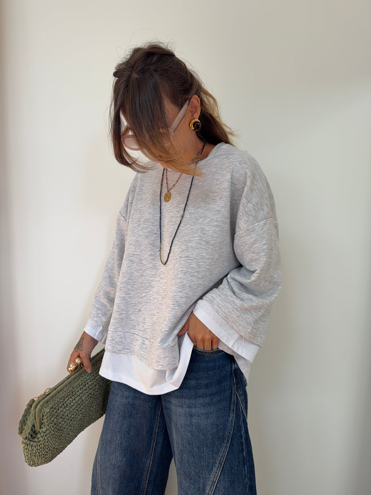 Double t-shirt - gris