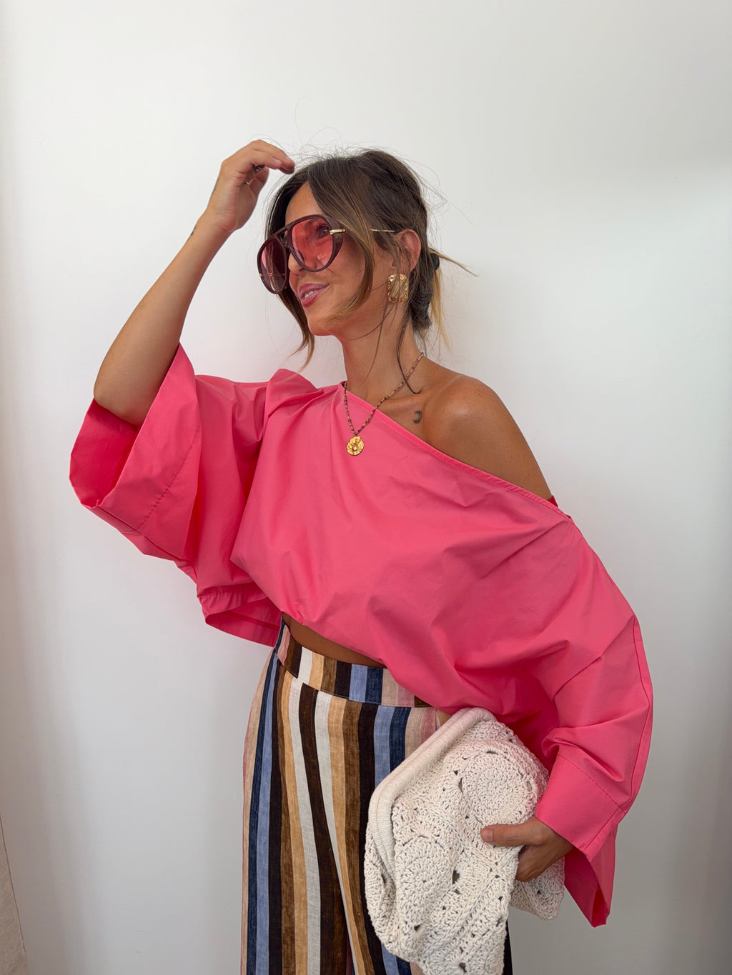 Blouse asymétrique - rose