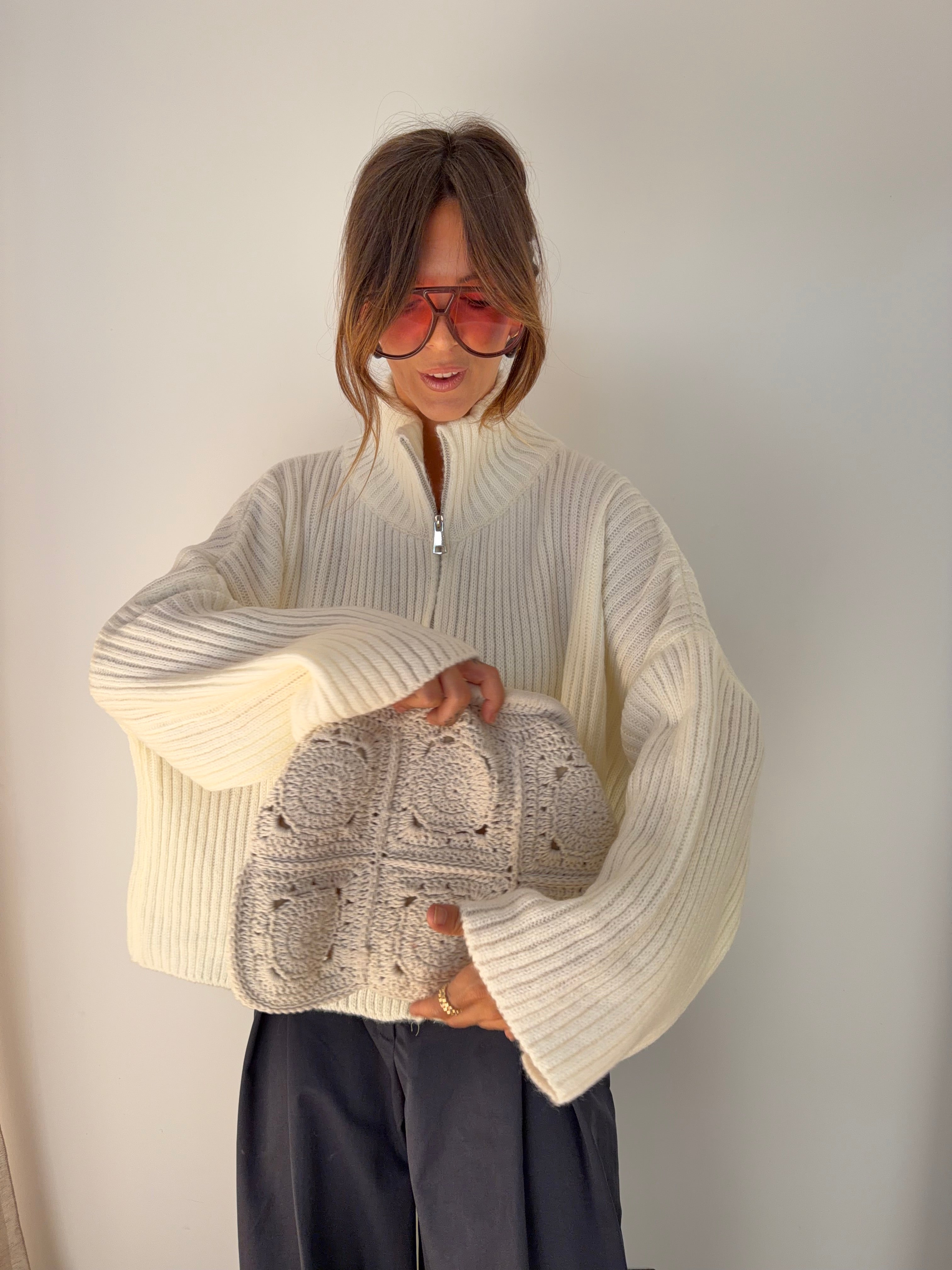 Veste cotelée - blanche