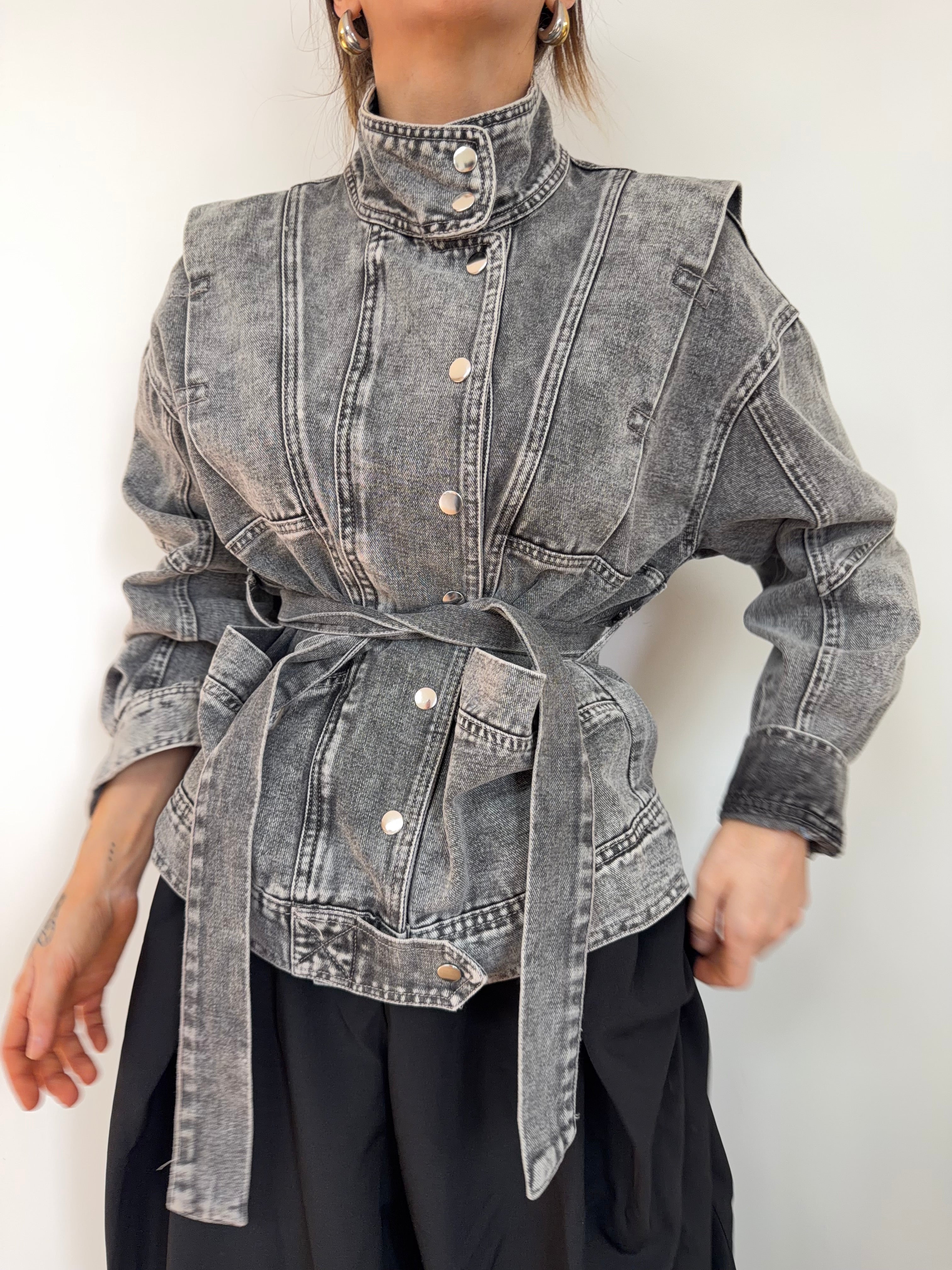 Veste à noeud - grise
