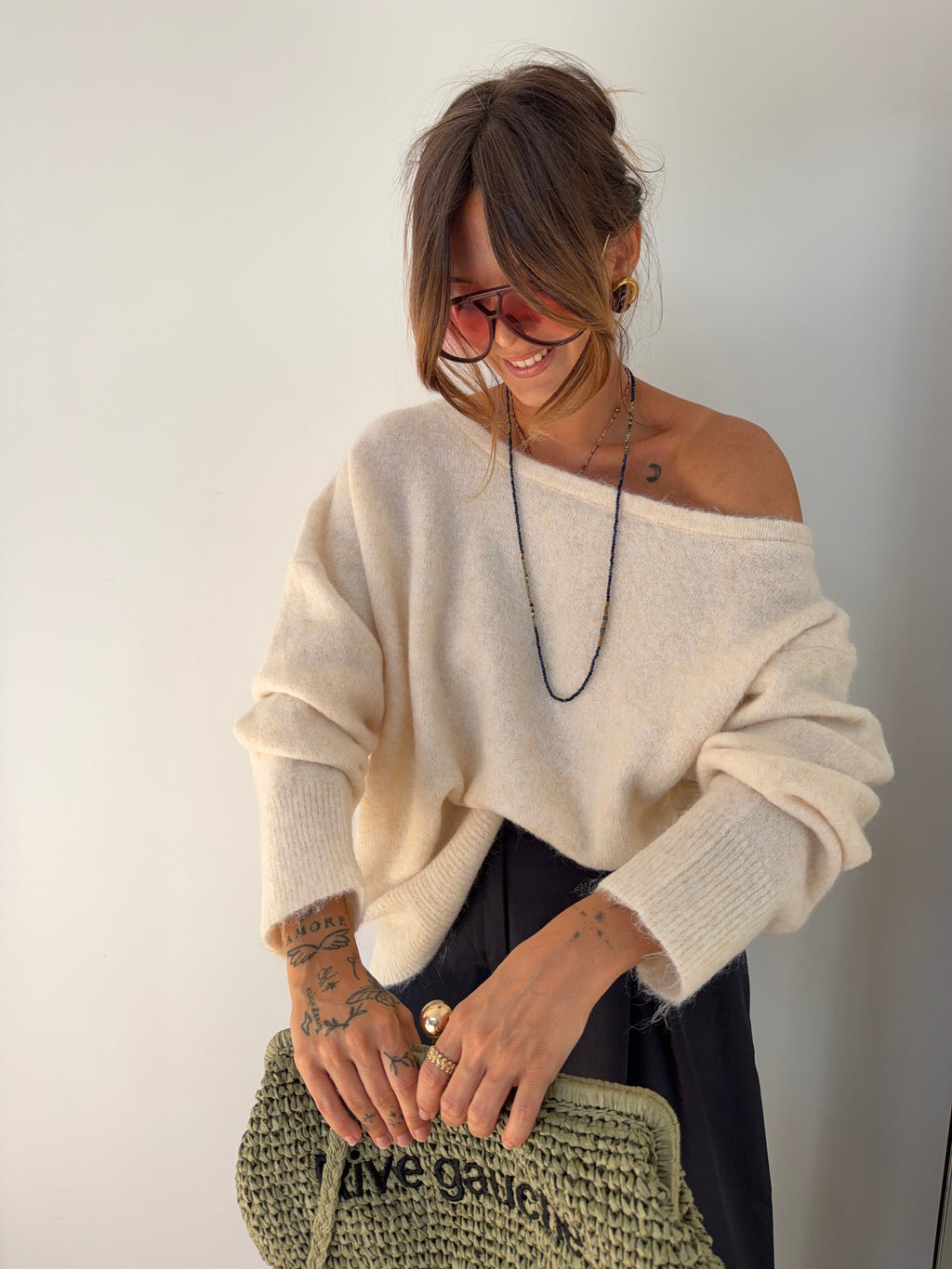 Pull Rome - beige chiné