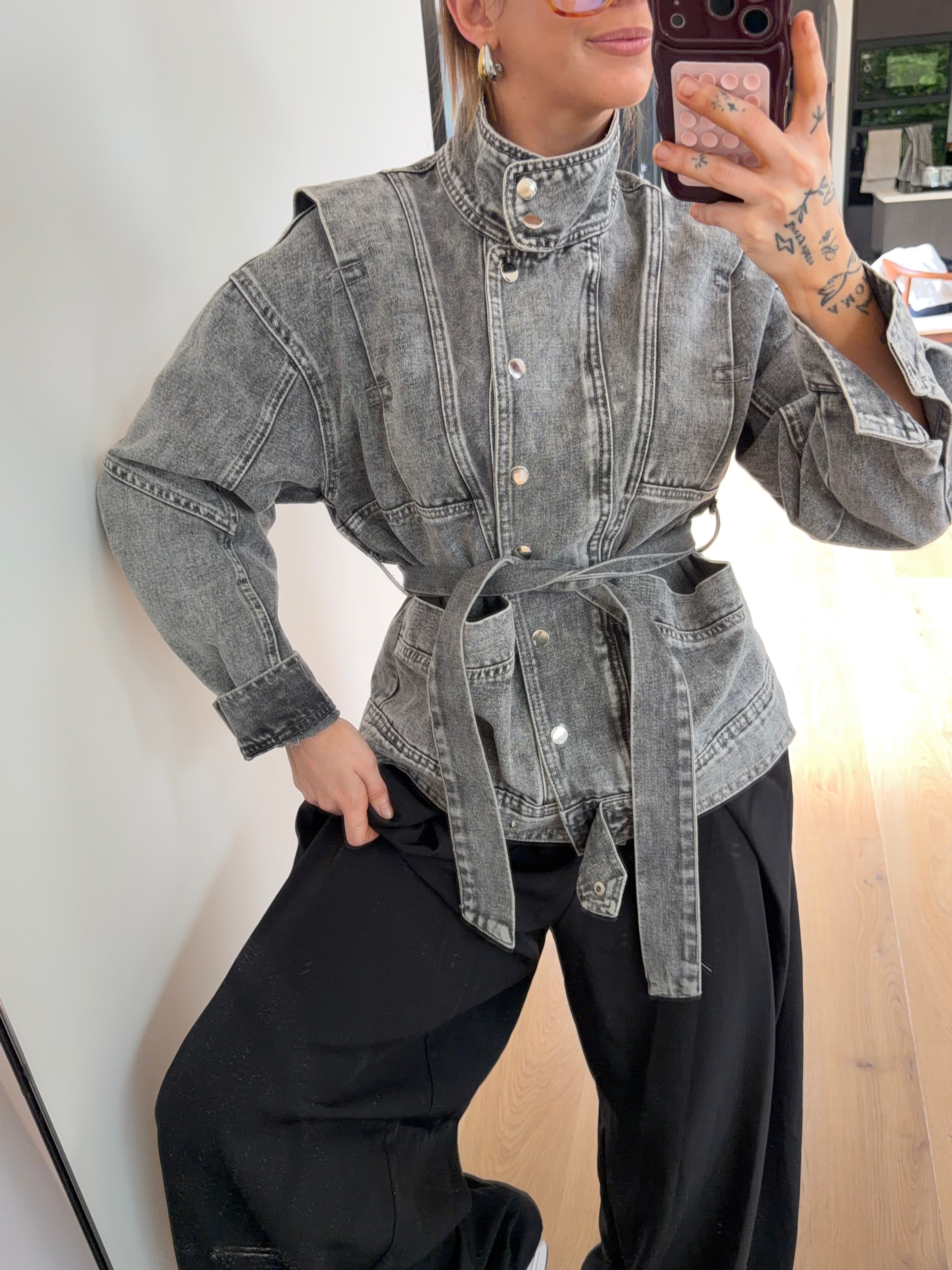 Veste à noeud - grise