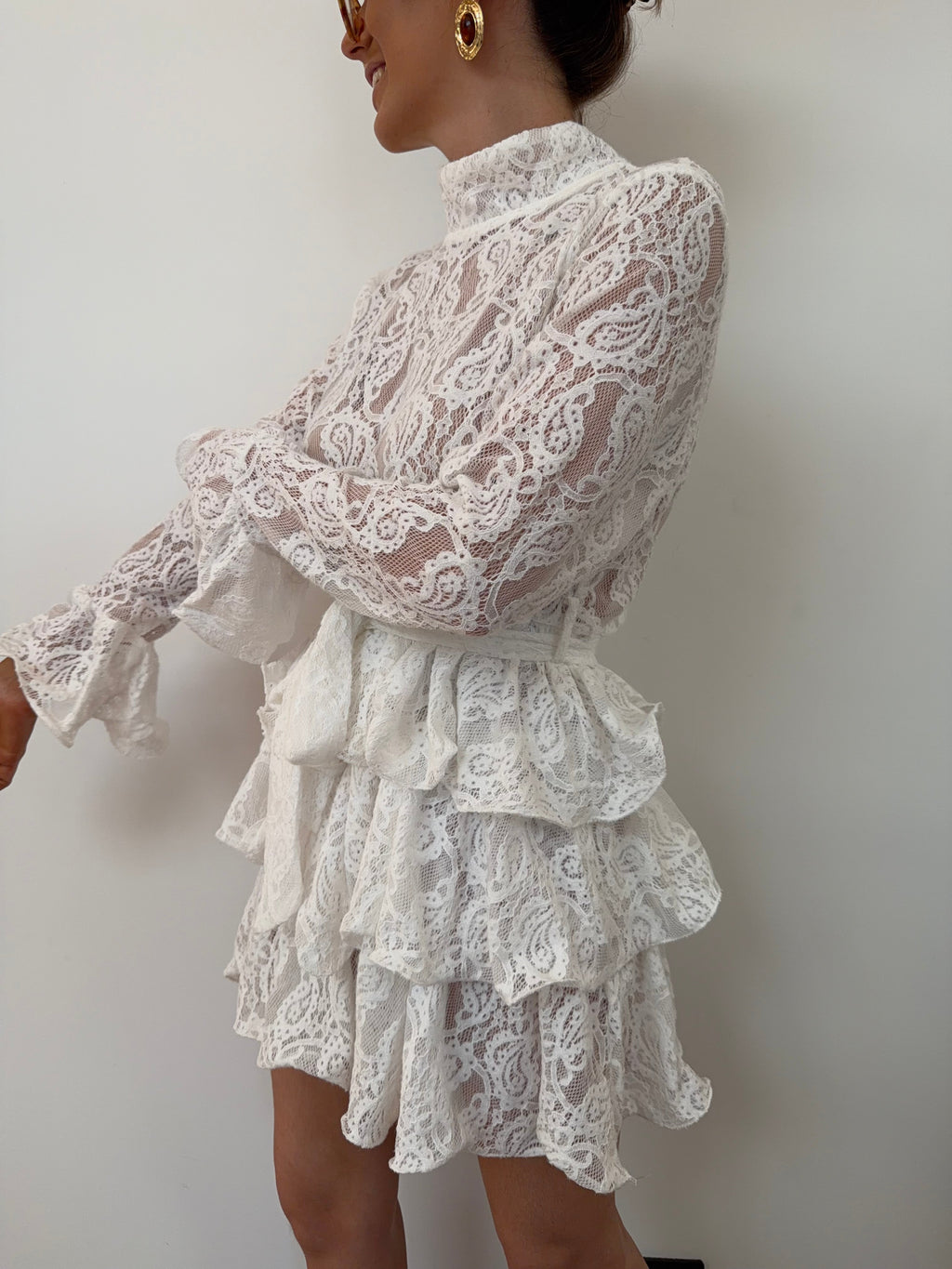 Robe dentelle - blanche