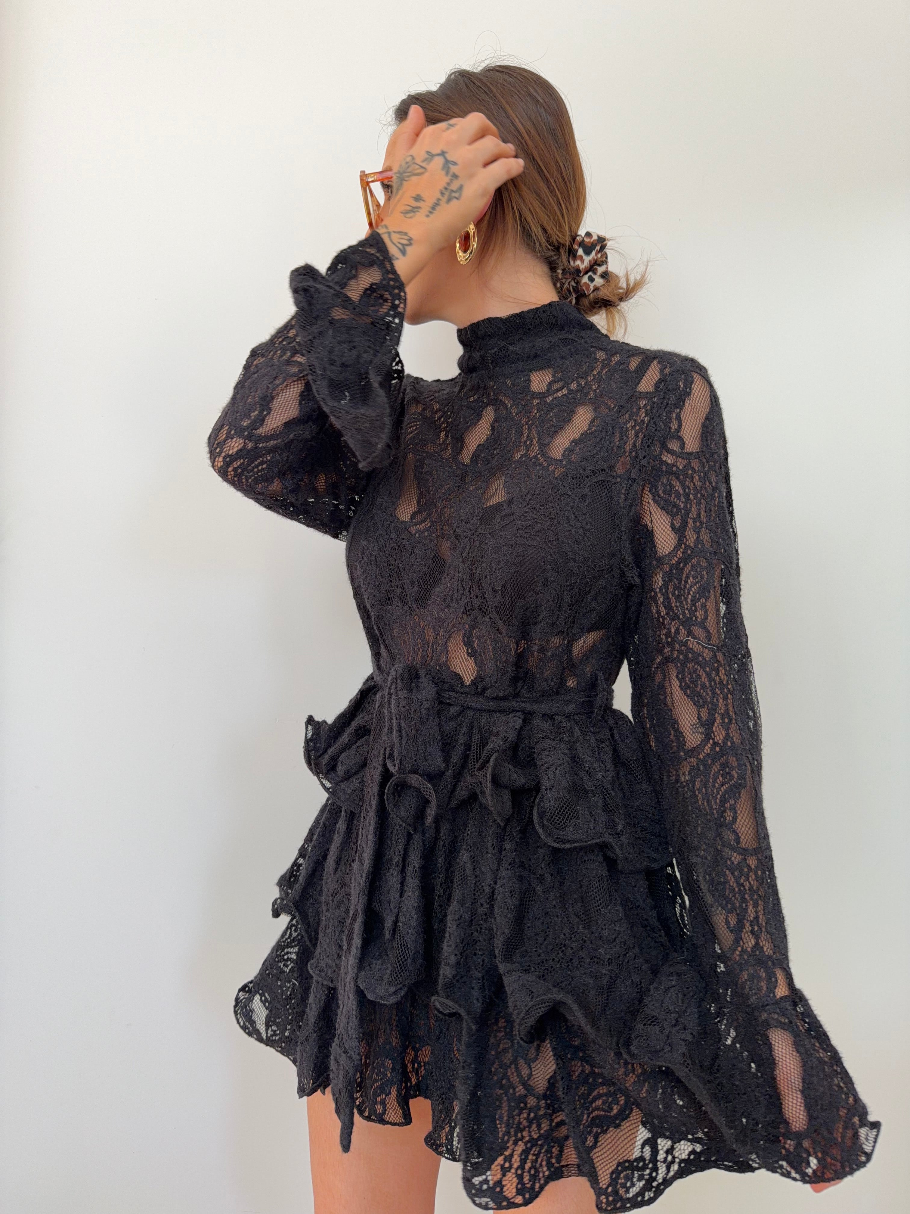 Robe dentelle - noire