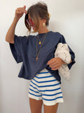 T-shirt épais parfait - bleu marine