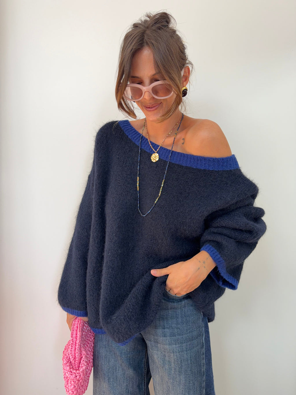Pull Bali - bleu et bleu électrique